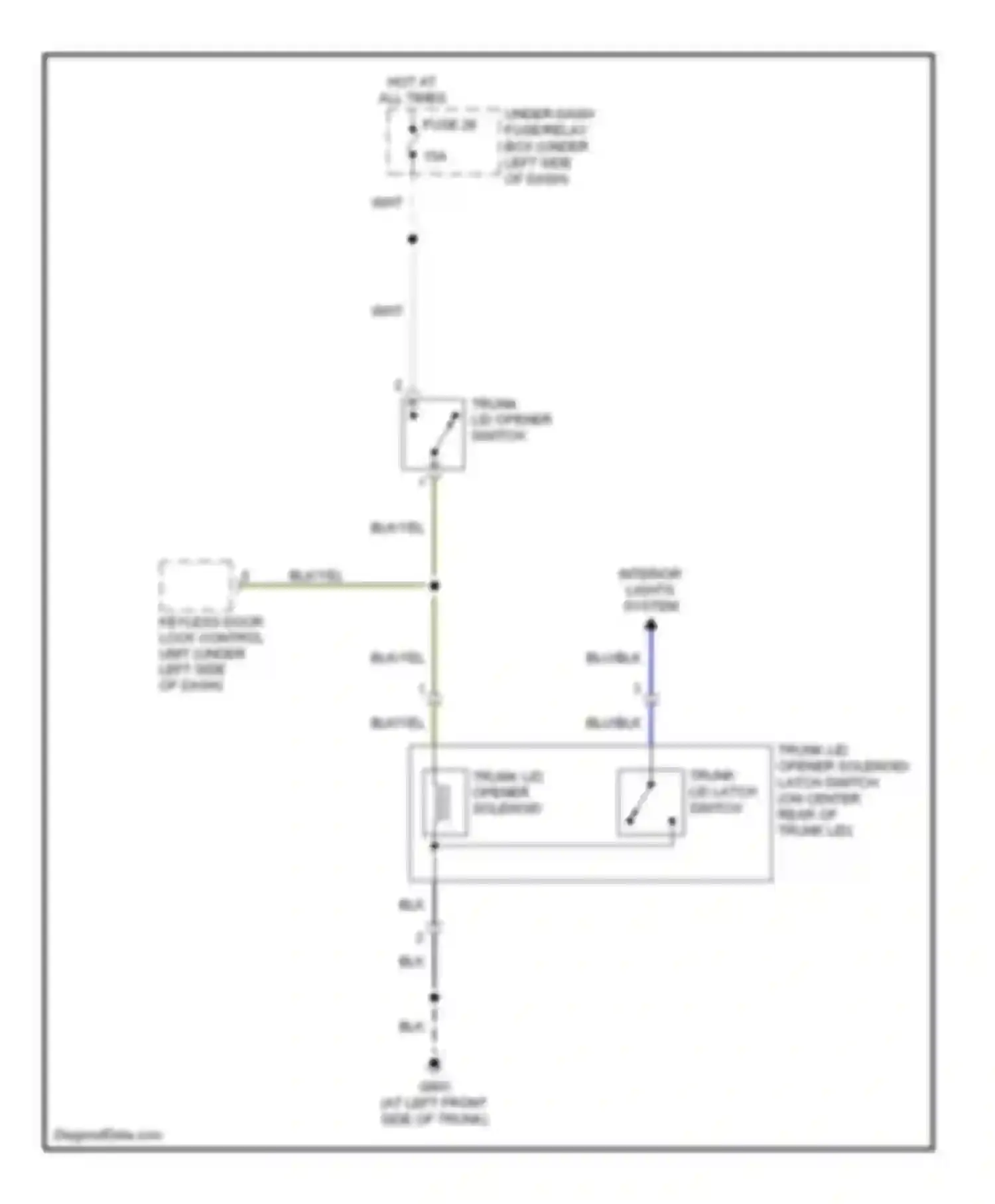 Wiring diagram blk/yel for Honda S2000 AP2 facelift (2003-2009) (17 of 18)
