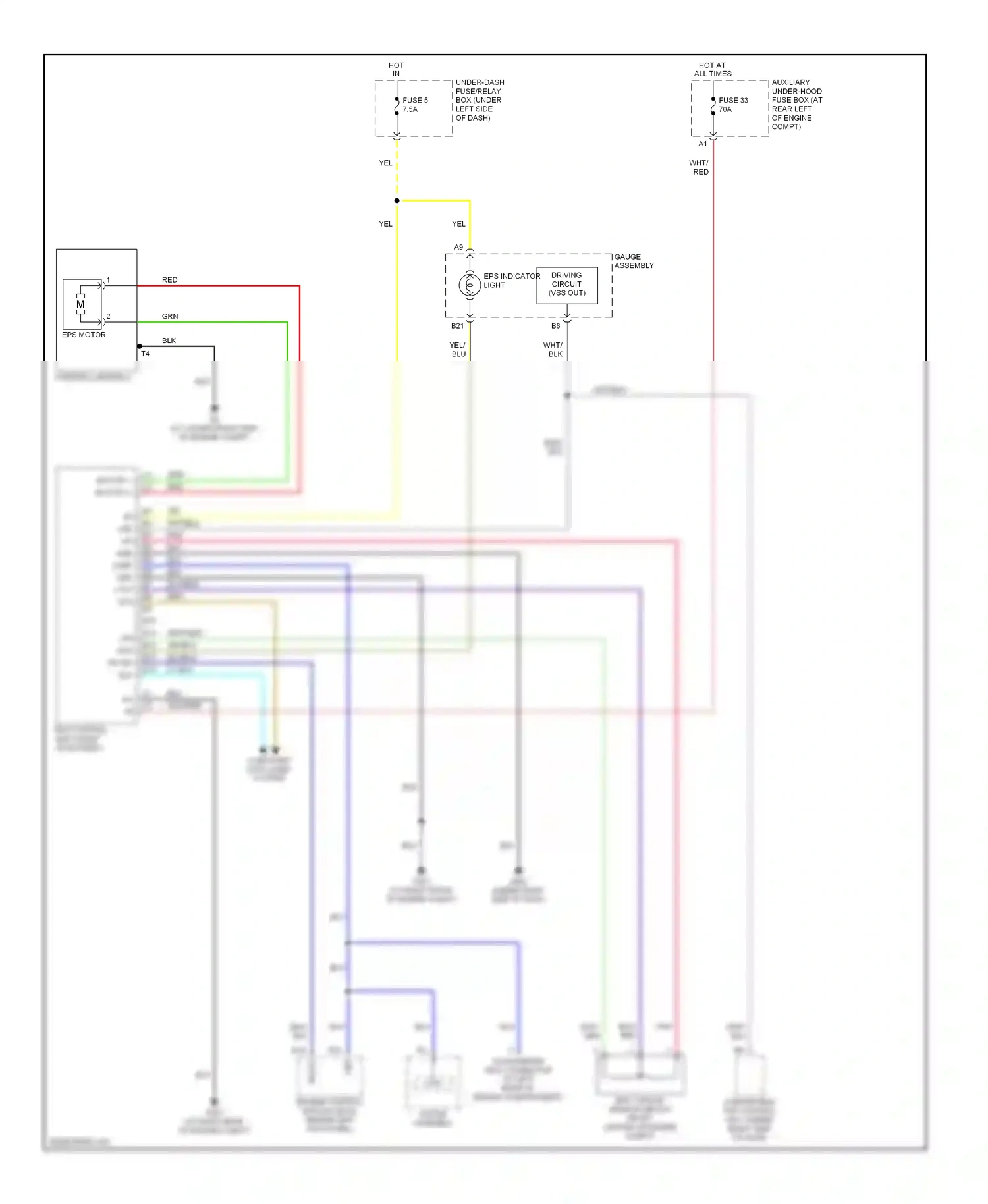 Honda S2000 AP2 facelift (2003-2009) engine control module (ecm) (behind left kick panel) wiring diagram  (3 of 4)