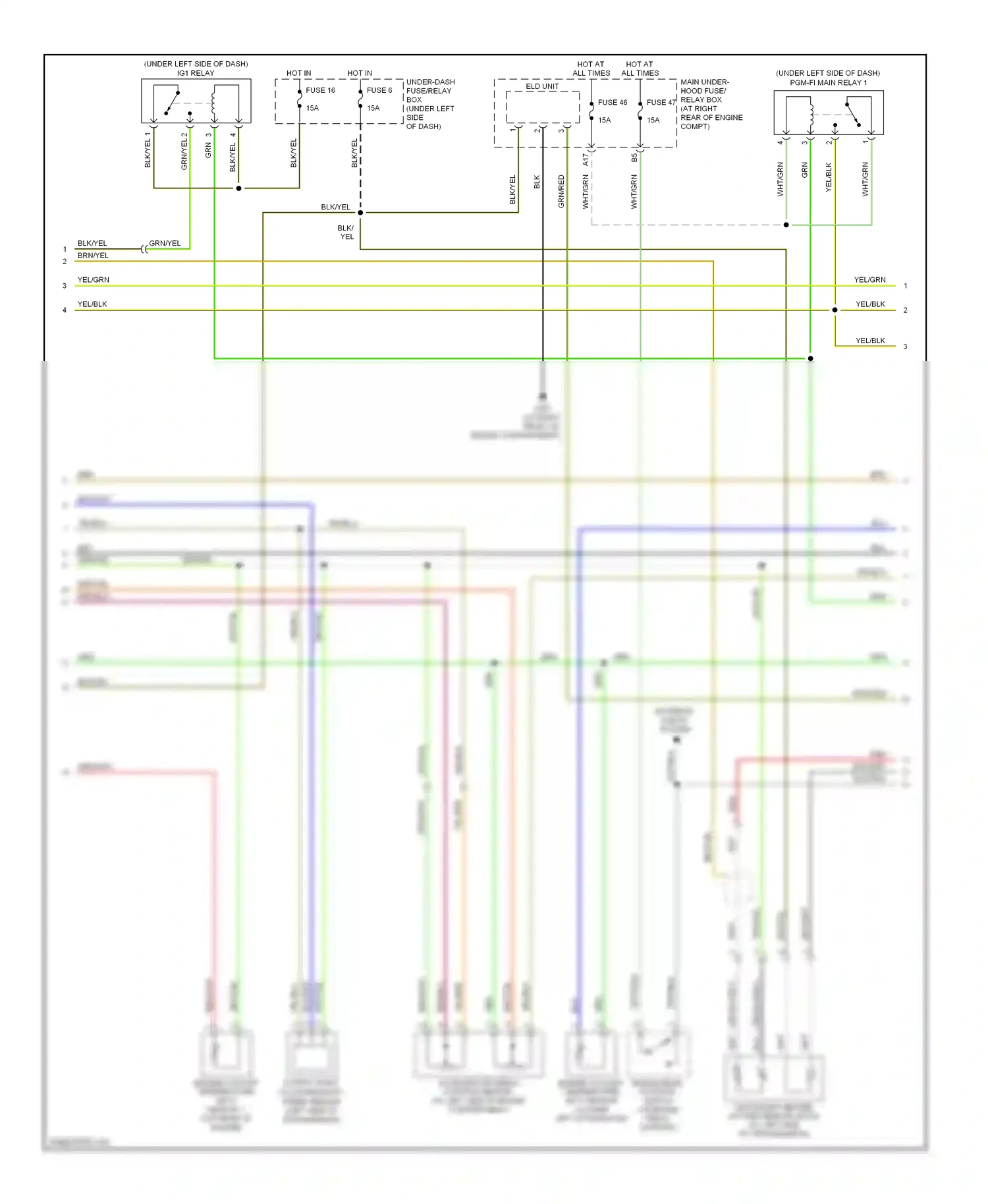 Honda S2000 AP2 facelift (2003-2009) engine coolant temperature (ect) sensor 2 (lower left of radiator) wiring diagram  (1 of 1)