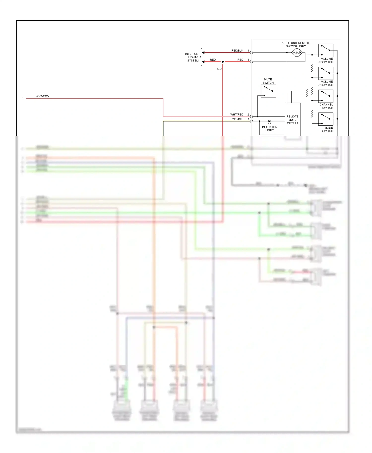 Honda S2000 AP2 facelift (2003-2009) red/yel wiring diagram  (11 of 14)