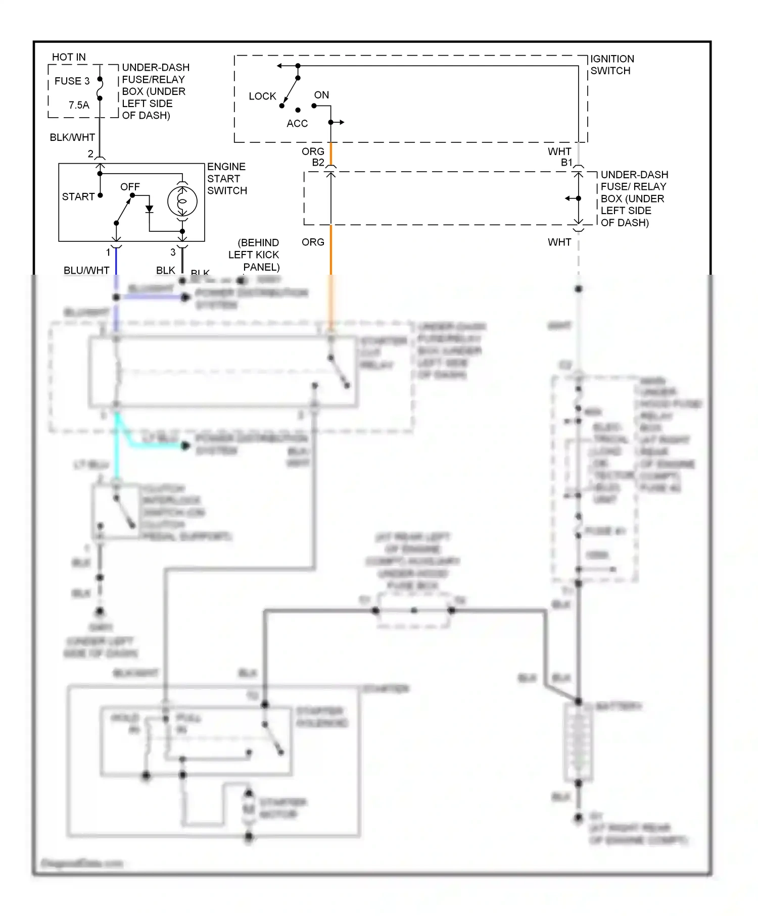 Honda S2000 AP2 facelift (2003-2009) switch wiring diagram  (3 of 3)