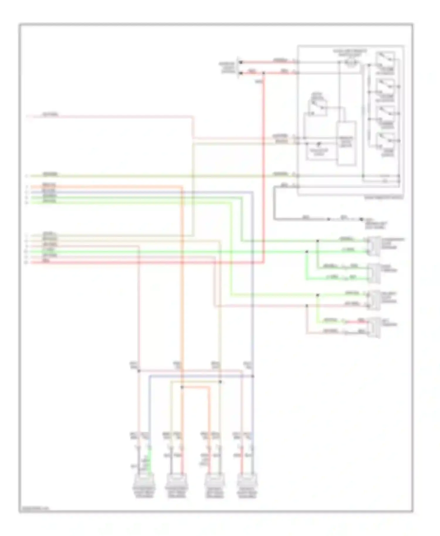 Wiring diagram passenger's right rear speakers for Honda S2000 I (2004-2009) (2 of 4)