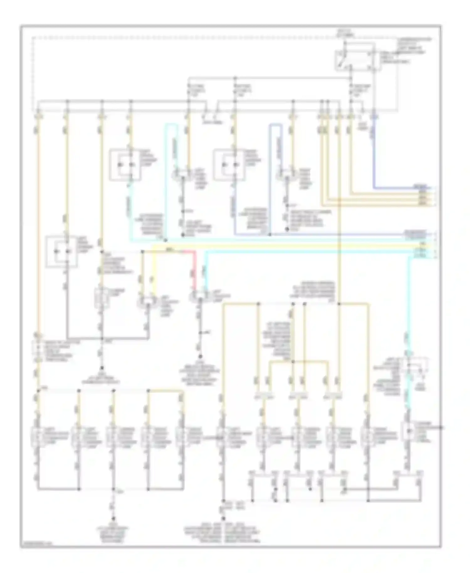 H2 Hummer I facelift (2007-2009): Exterior lamps circuit (1 of 2)