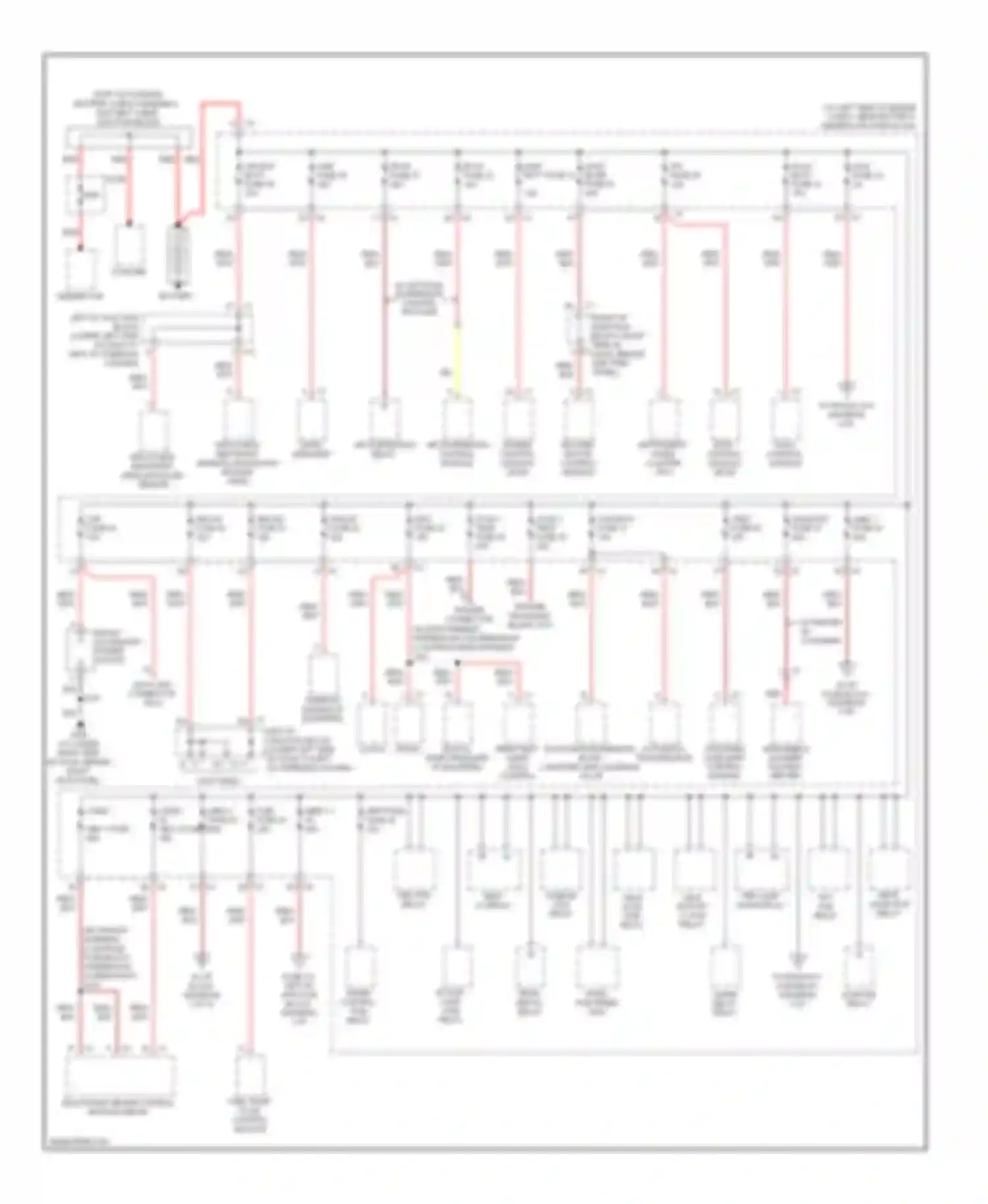 H2 Hummer I facelift (2007-2009): Power distribution circuit (1 of 4)
