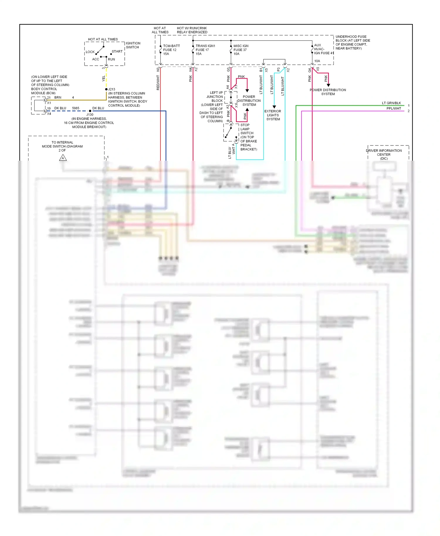 Wiring diagram automatic transmission for Hummer H2 I facelift (2007-2009) (1 of 5)