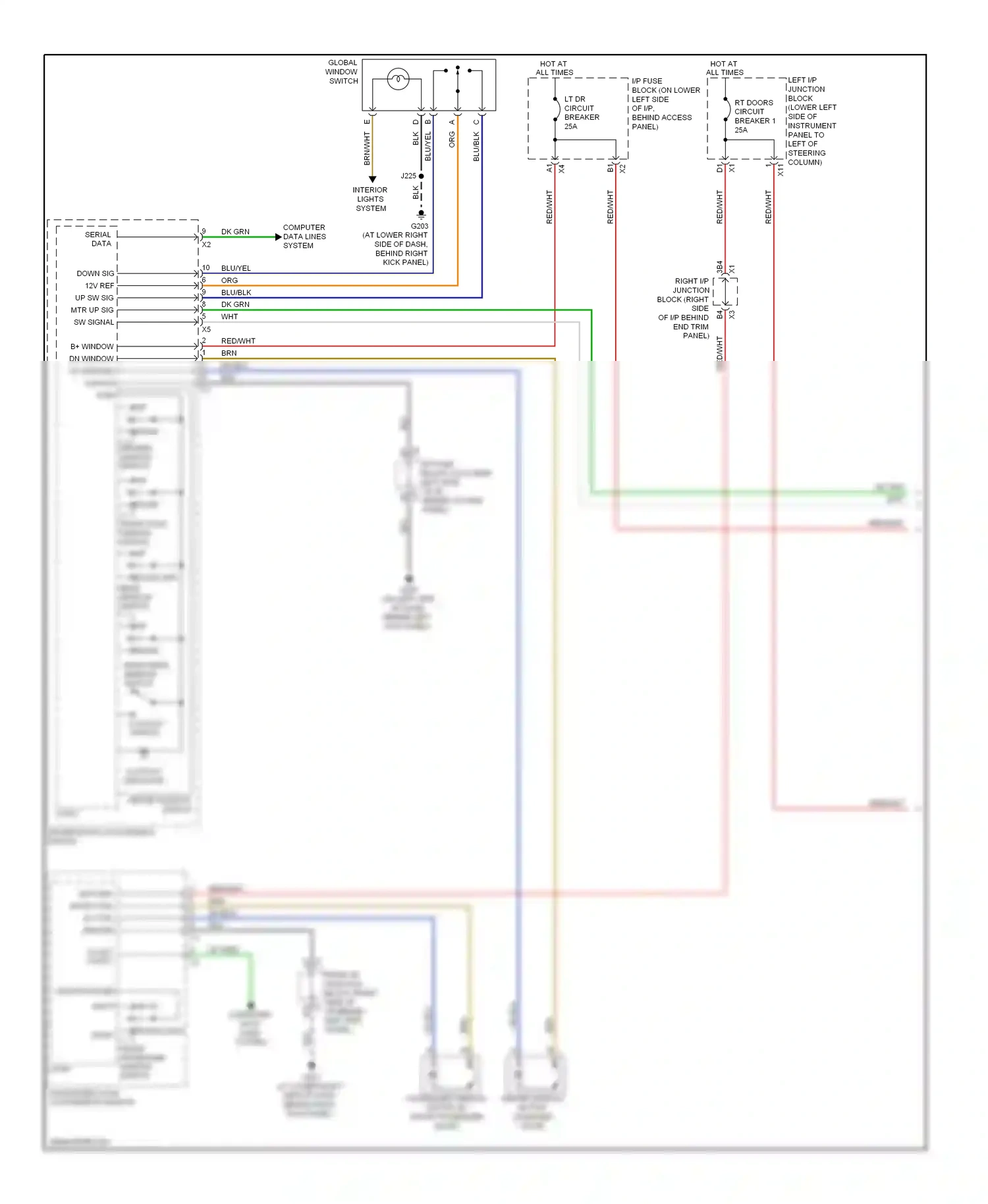 Wiring diagram battery down ctrl up ctrl ground for Hummer H2 I facelift (2007-2009) (1 of 1)