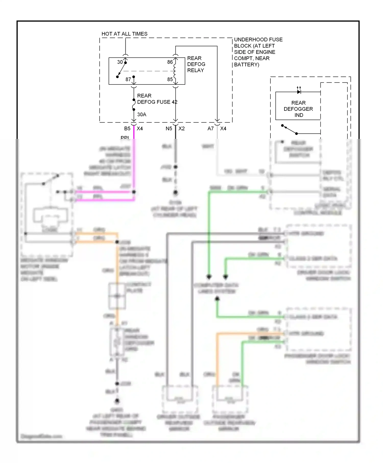 Wiring diagram blk for Hummer H2 I facelift (2007-2009) (8 of 64)
