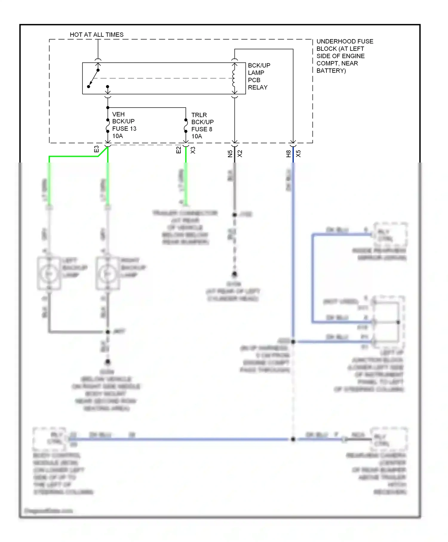 Wiring diagram blk for Hummer H2 I facelift (2007-2009) (11 of 64)