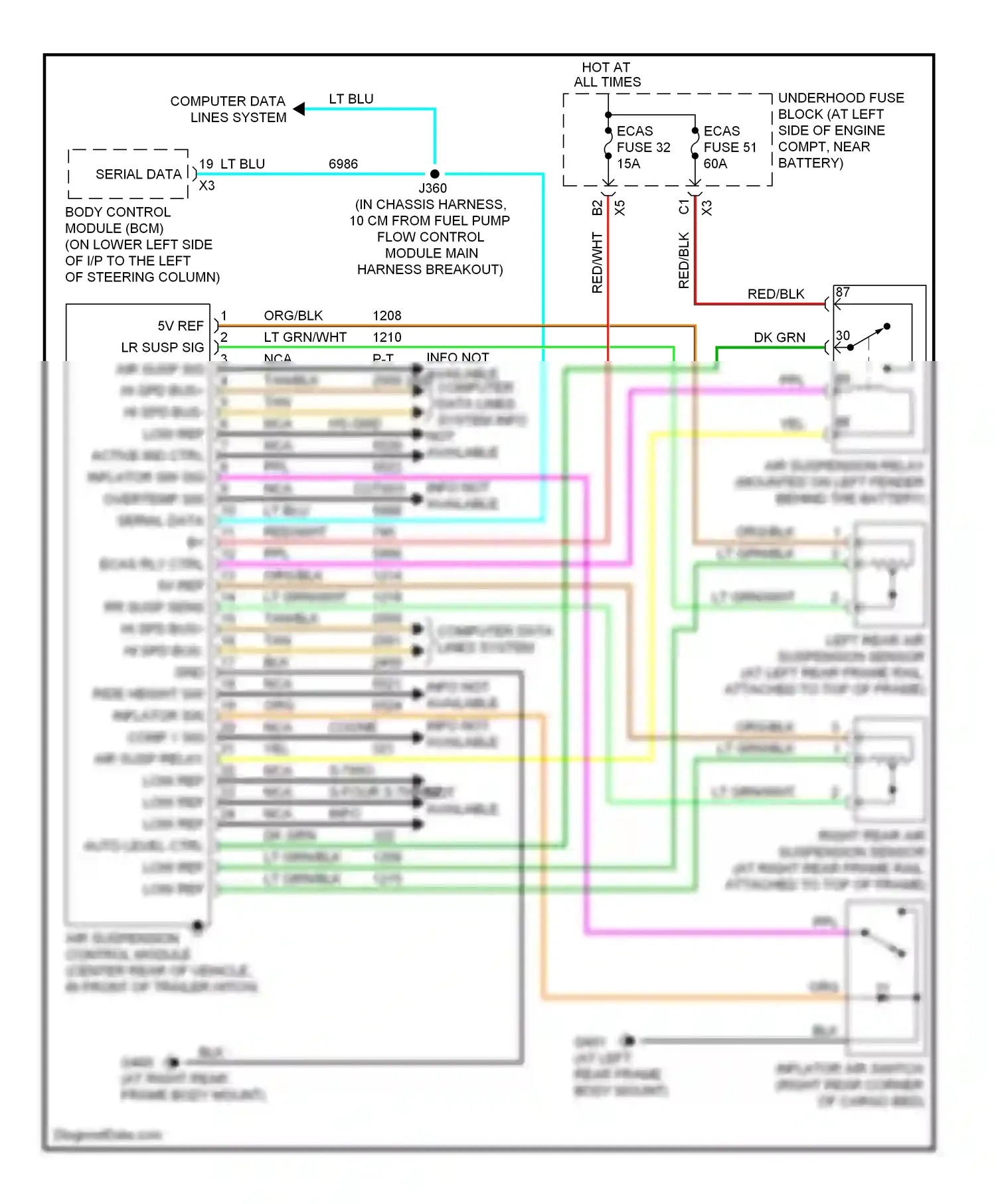 Wiring diagram computer data lines system for Hummer H2 I facelift (2007-2009) (8 of 42)