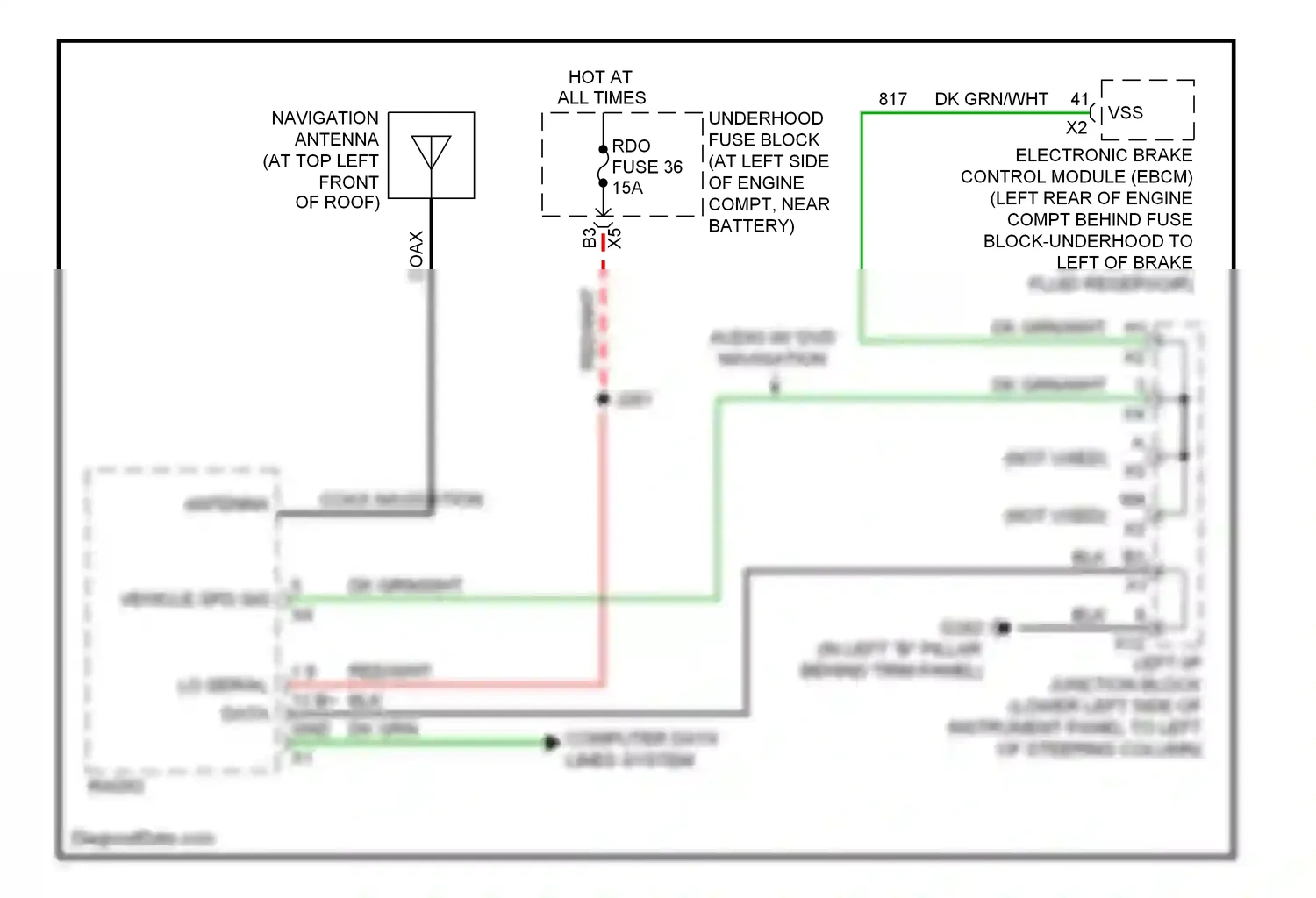 Wiring diagram computer data lines system for Hummer H2 I facelift (2007-2009) (18 of 42)