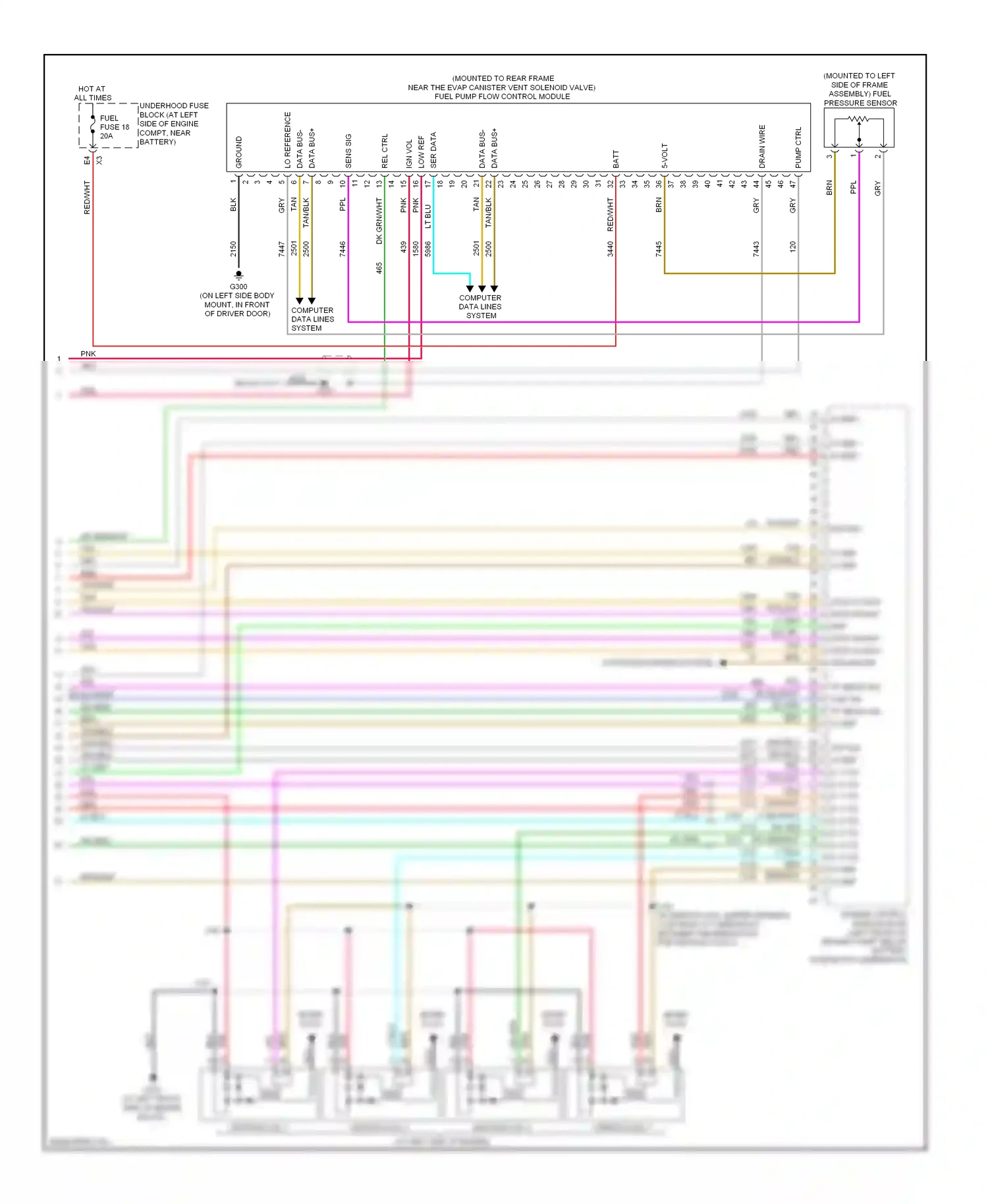 Wiring diagram computer data lines system for Hummer H2 I facelift (2007-2009) (20 of 42)