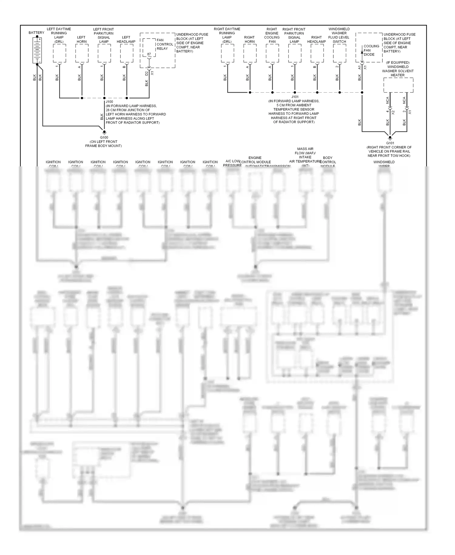 Hummer H2 I facelift (2007-2009) engine control module automatic transmission (ecm) wiring diagram  (1 of 1)