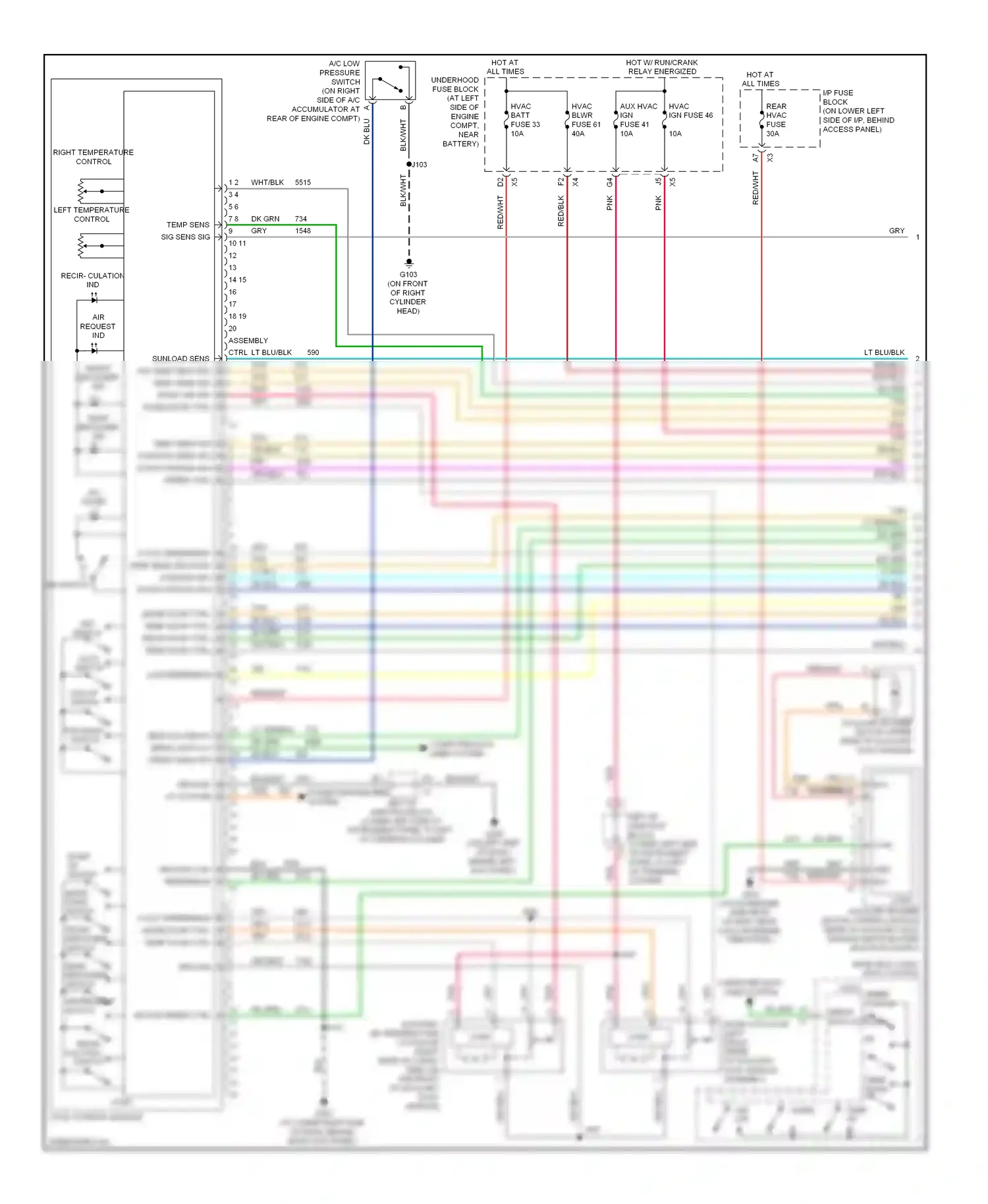Wiring diagram fan down switch for Hummer H2 I facelift (2007-2009) (1 of 1)