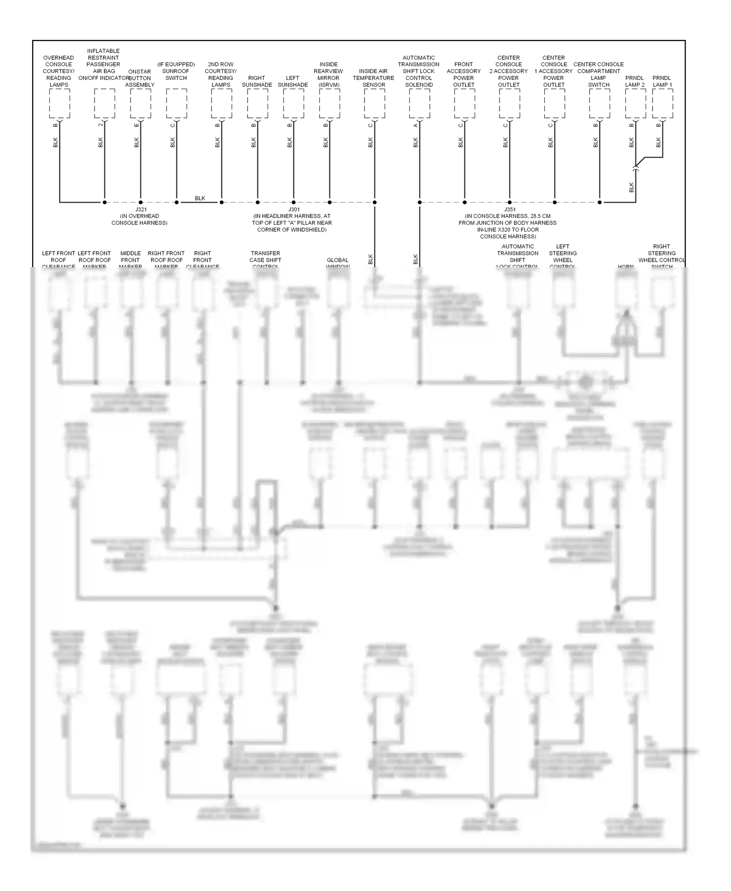 Wiring diagram front accessory power outlet for Hummer H2 I facelift (2007-2009) (1 of 2)