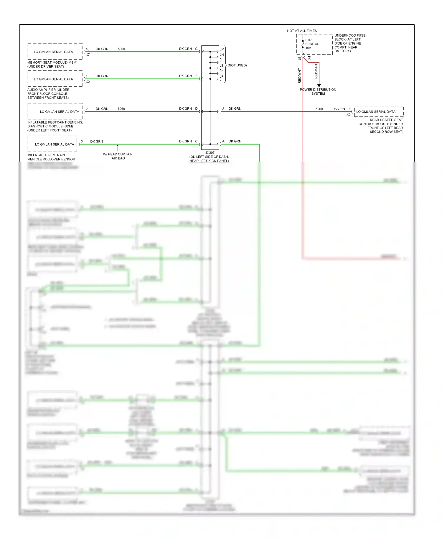 Wiring diagram hvac control module for Hummer H2 I facelift (2007-2009) (3 of 6)