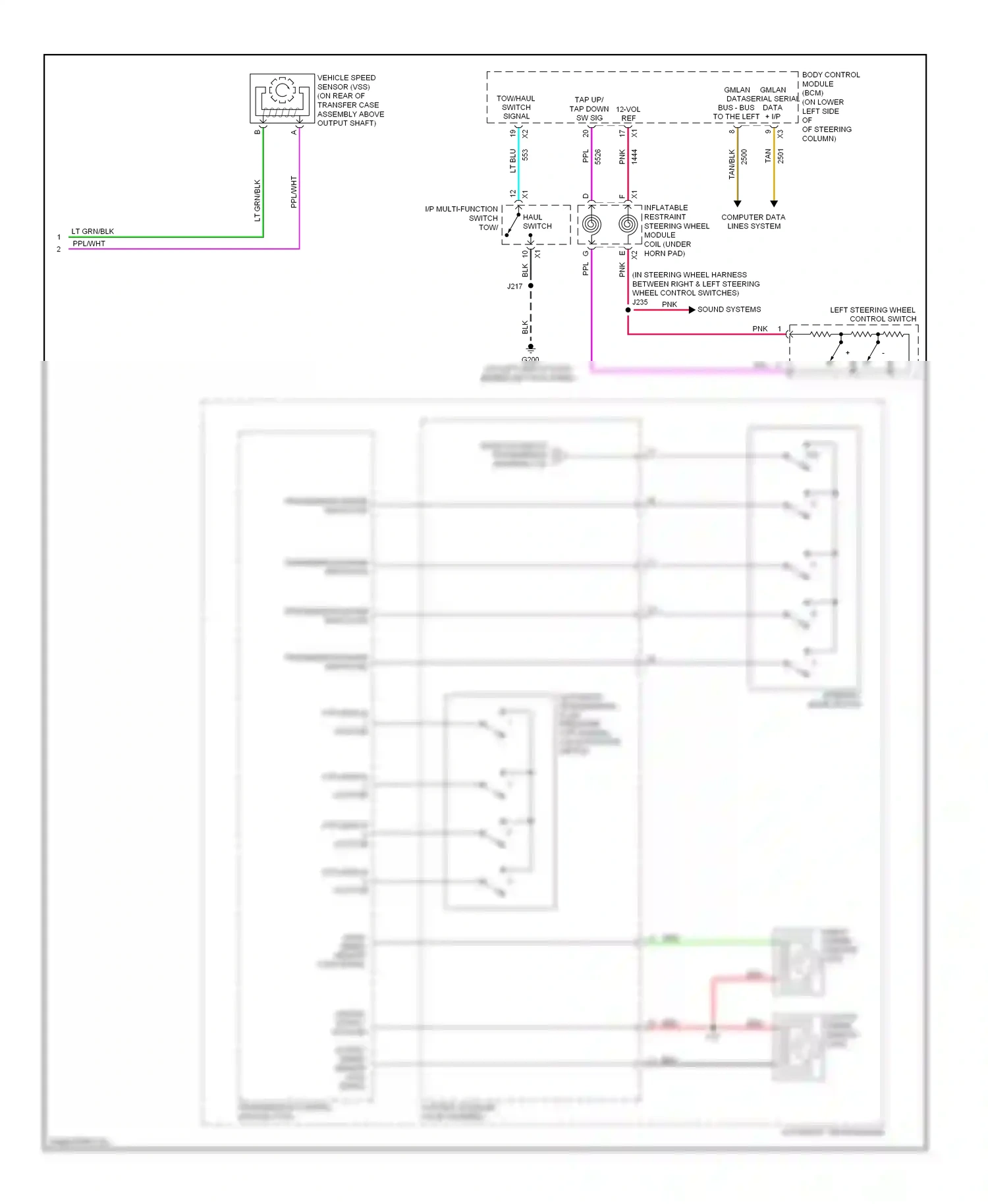 Wiring diagram internal mode switch for Hummer H2 I facelift (2007-2009) (1 of 1)