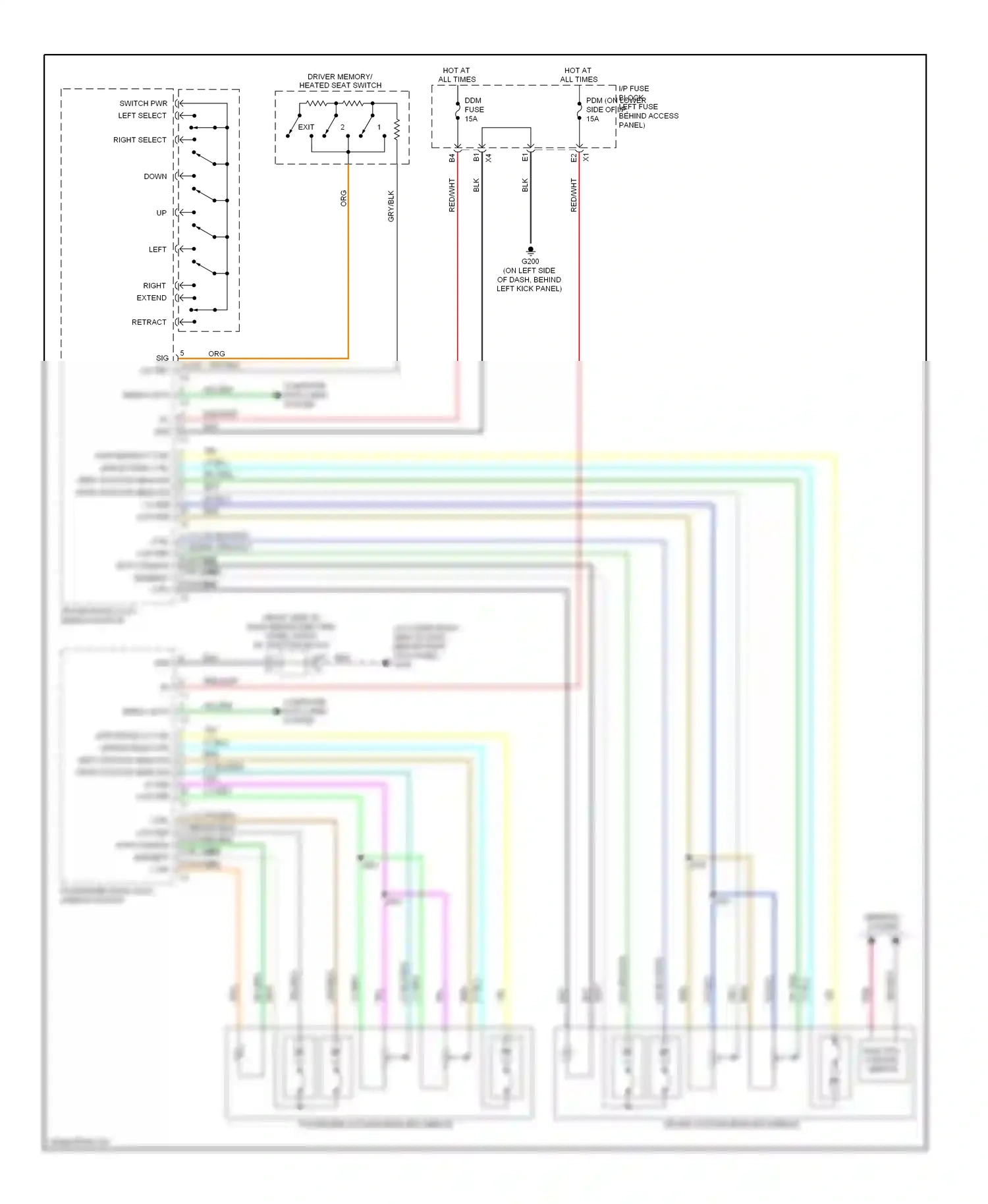 Wiring diagram right select for Hummer H2 I facelift (2007-2009) (1 of 1)