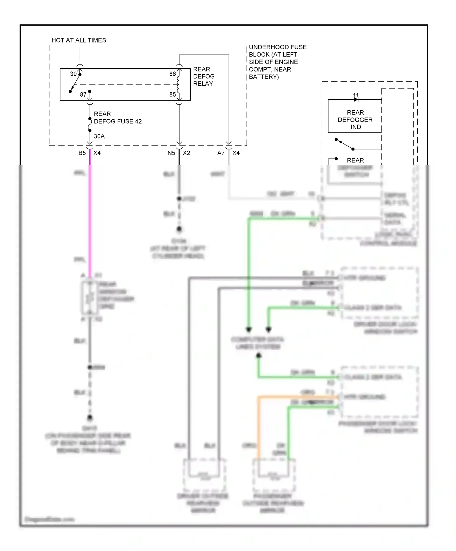 Wiring diagram serial data for Hummer H2 I facelift (2007-2009) (4 of 15)