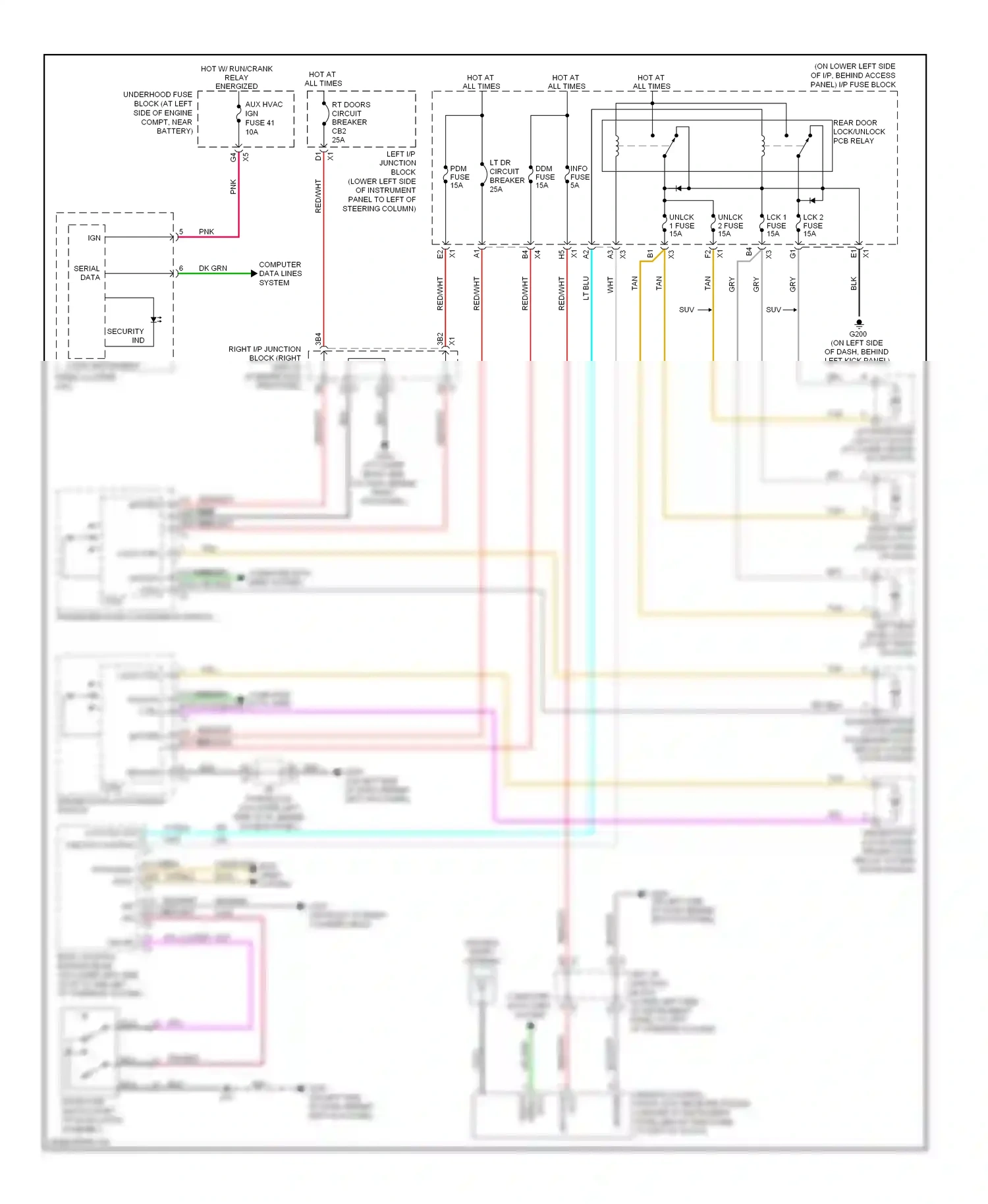 Wiring diagram volt batt pos for Hummer H2 I facelift (2007-2009) (1 of 2)
