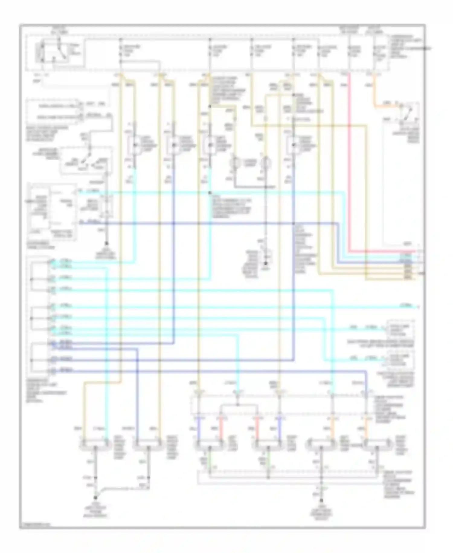 H2 Hummer I (2002-2007): Exterior lamps circuit (1 of 2)