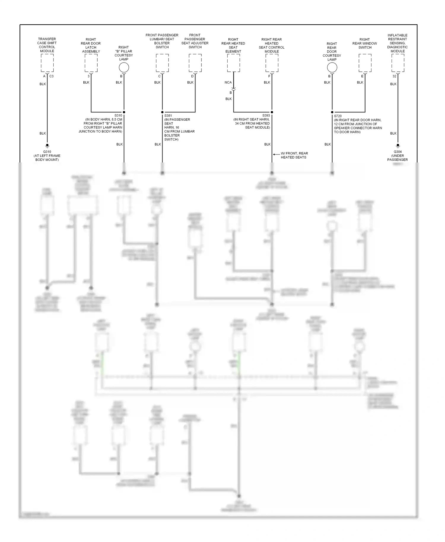 Hummer H2 I (2002-2007) driver memory seat module wiring diagram  (2 of 2)