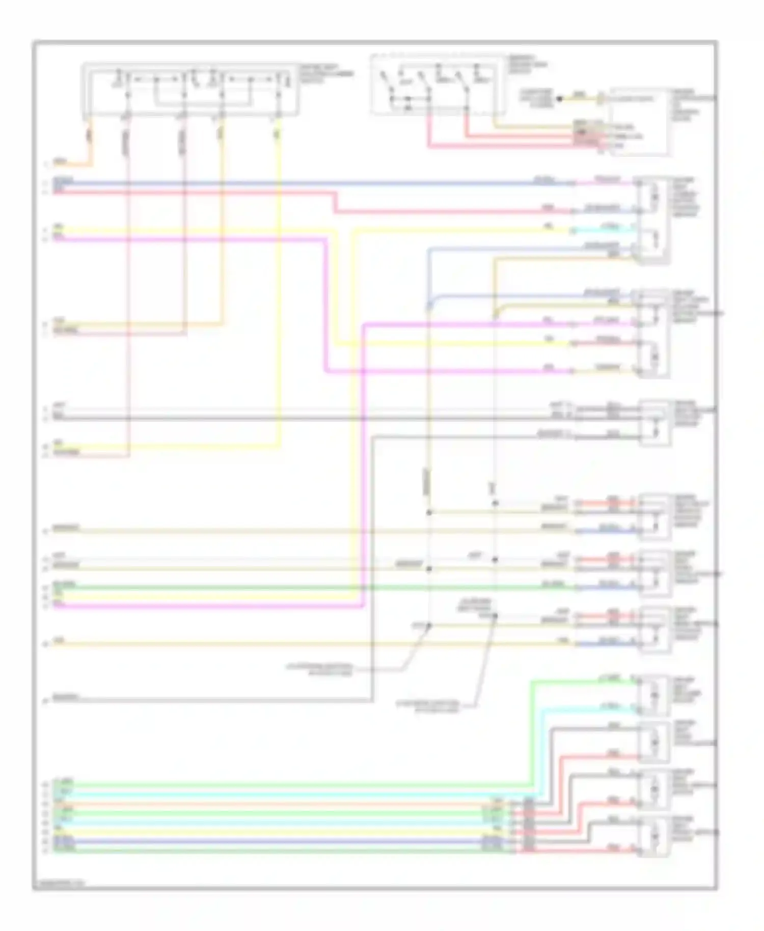 Wiring diagram driver seat lumbar motor position sensor for Hummer H2 I (2002-2007) (1 of 1)