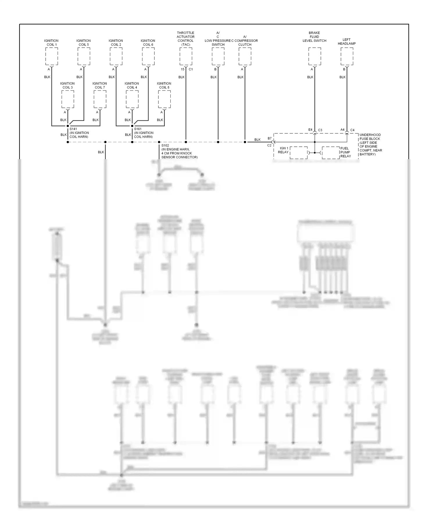 Hummer H2 I (2002-2007) engine oil level switch wiring diagram  (1 of 1)
