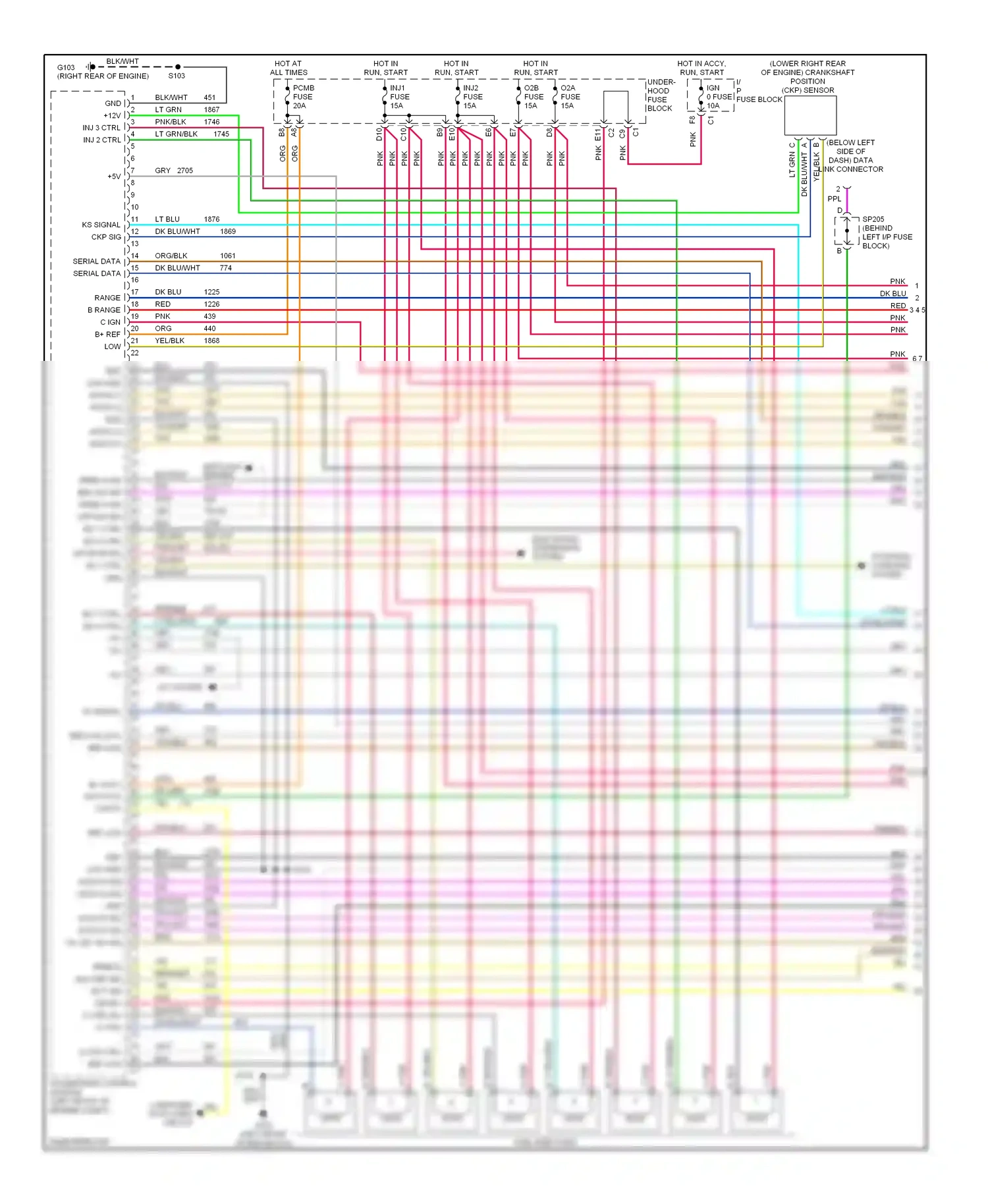Hummer H2 I (2002-2007) inj 3 ctrl inj 2 ctrl wiring diagram  (1 of 1)
