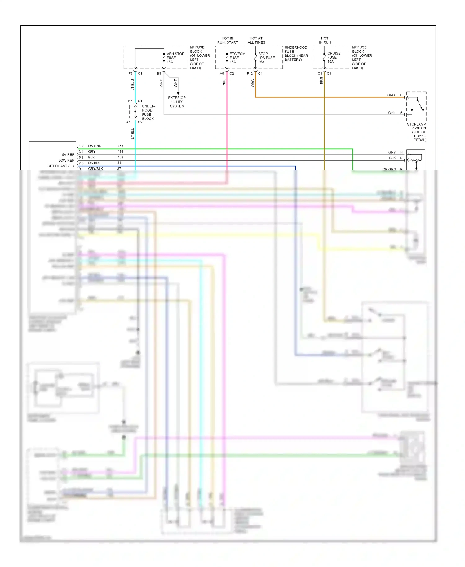 Hummer H2 I (2002-2007) instrument panel cluster wiring diagram  (3 of 15)