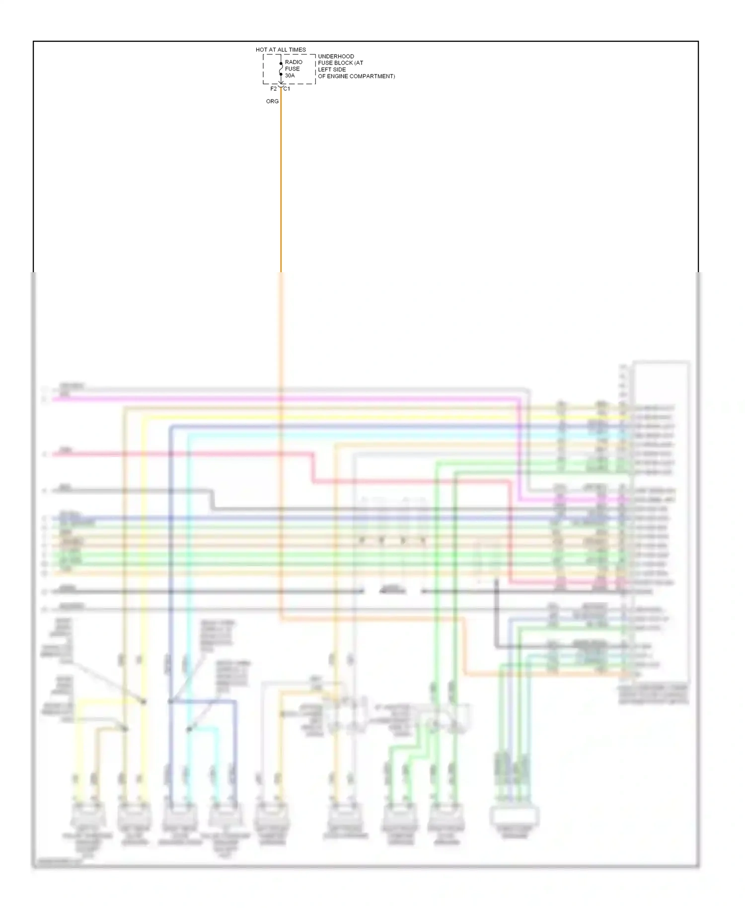 Hummer H2 I (2002-2007) left front door speaker wiring diagram  (1 of 1)