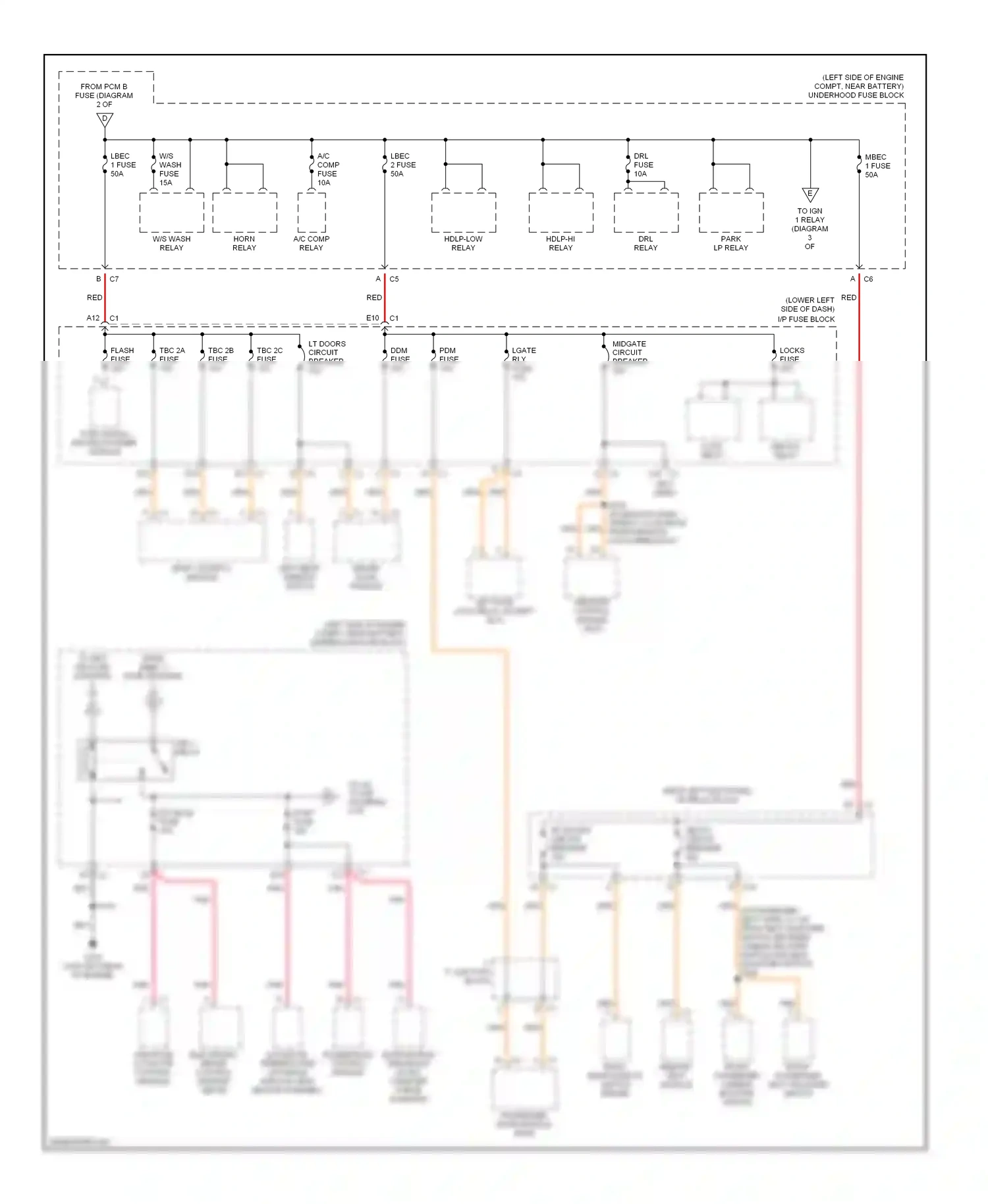 Hummer H2 I (2002-2007) left rear window switch wiring diagram  (3 of 4)