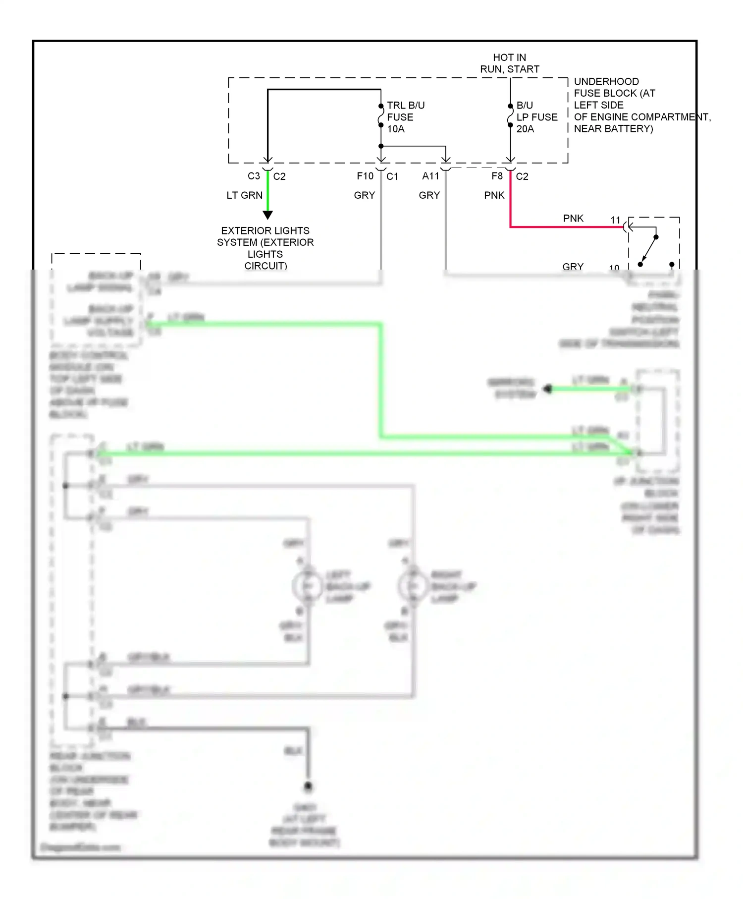 Hummer H2 I (2002-2007) mirrors system wiring diagram  (2 of 2)