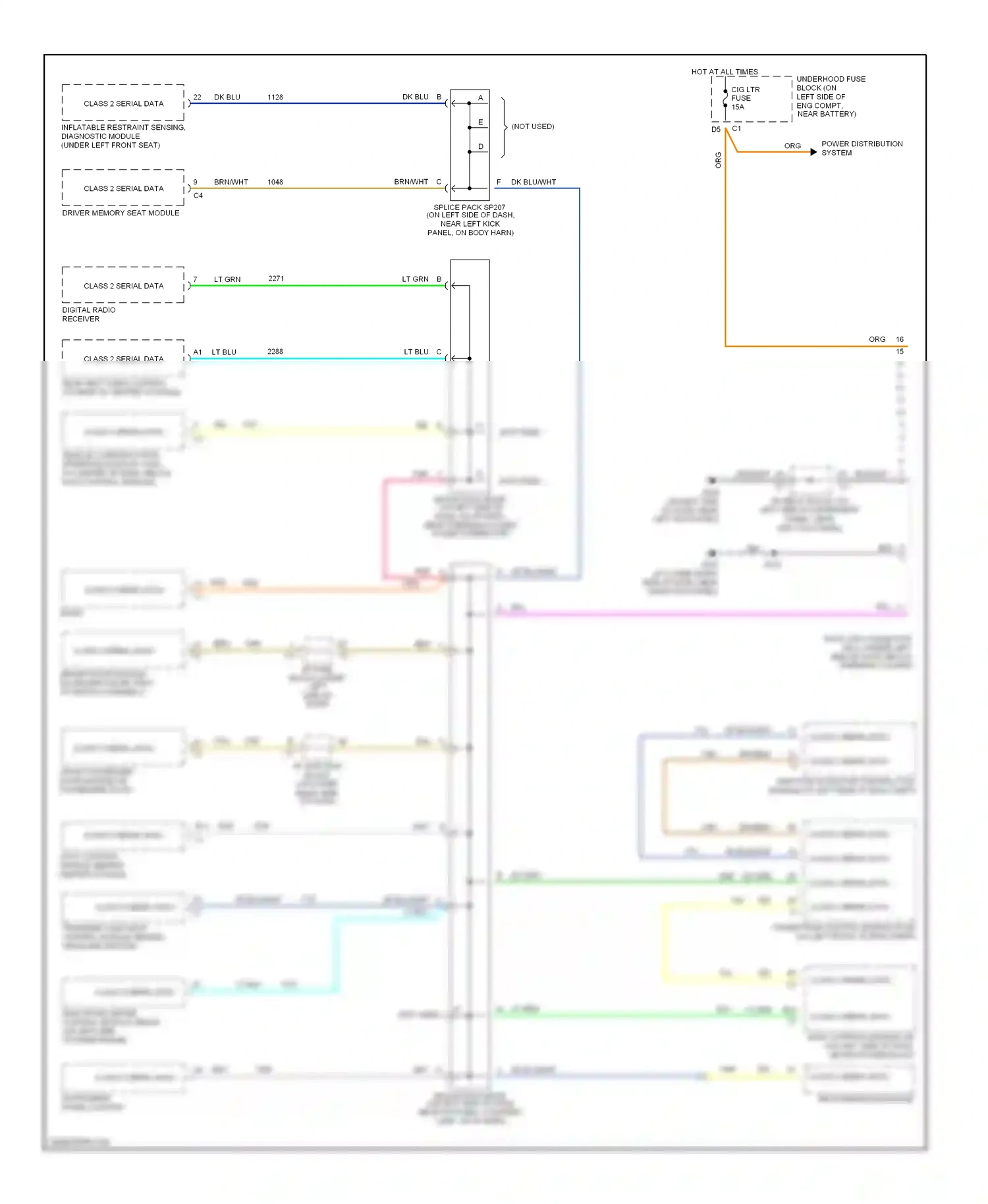 Hummer H2 I (2002-2007) power distribution system wiring diagram  (2 of 3)