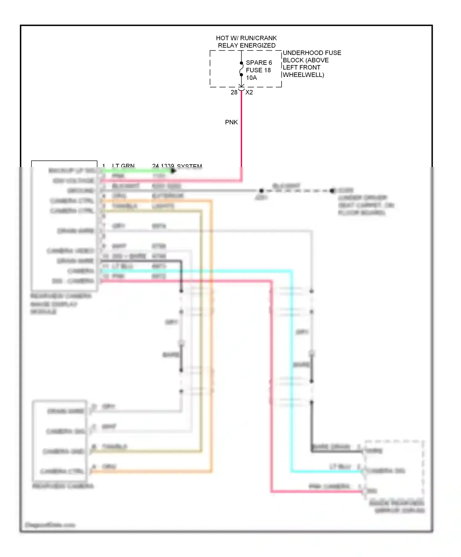 Hummer H3 I (2005-2010) camera ctrl wiring diagram  (1 of 1)