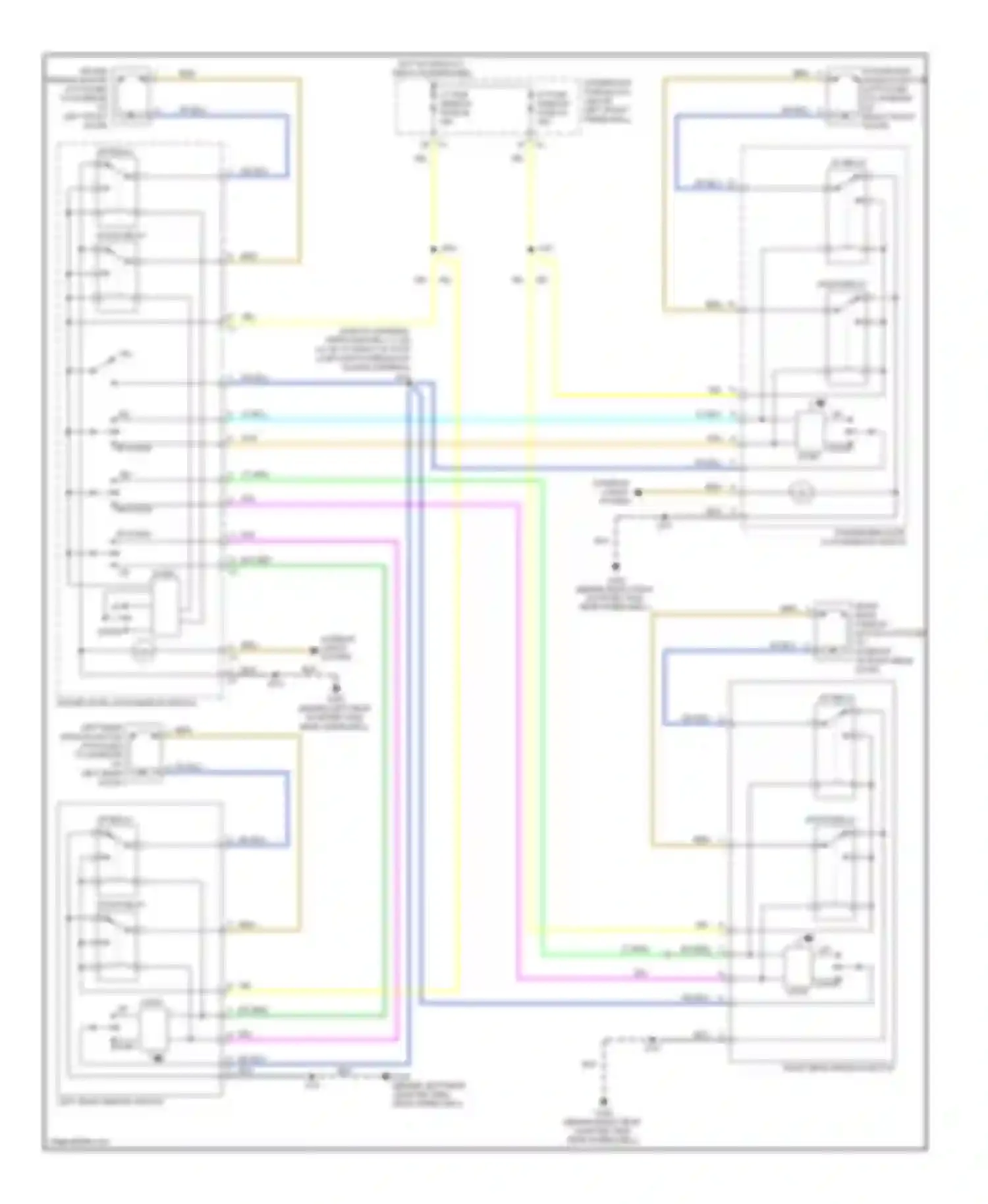 Wiring diagram driver door lock/window switch for Hummer H3 I (2005-2010) (1 of 1)