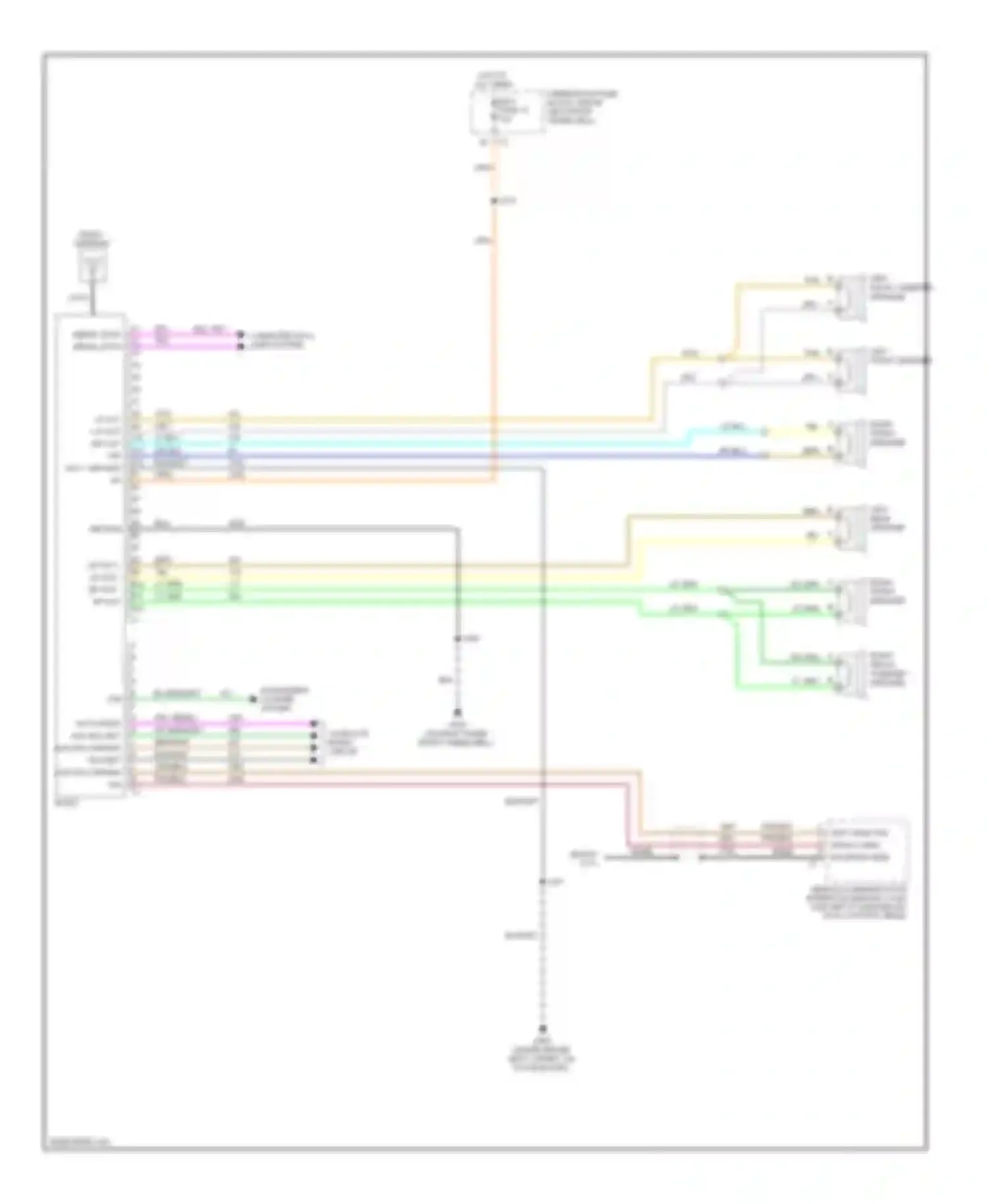 Wiring diagram left rear speaker for Hummer H3 I (2005-2010) (1 of 2)