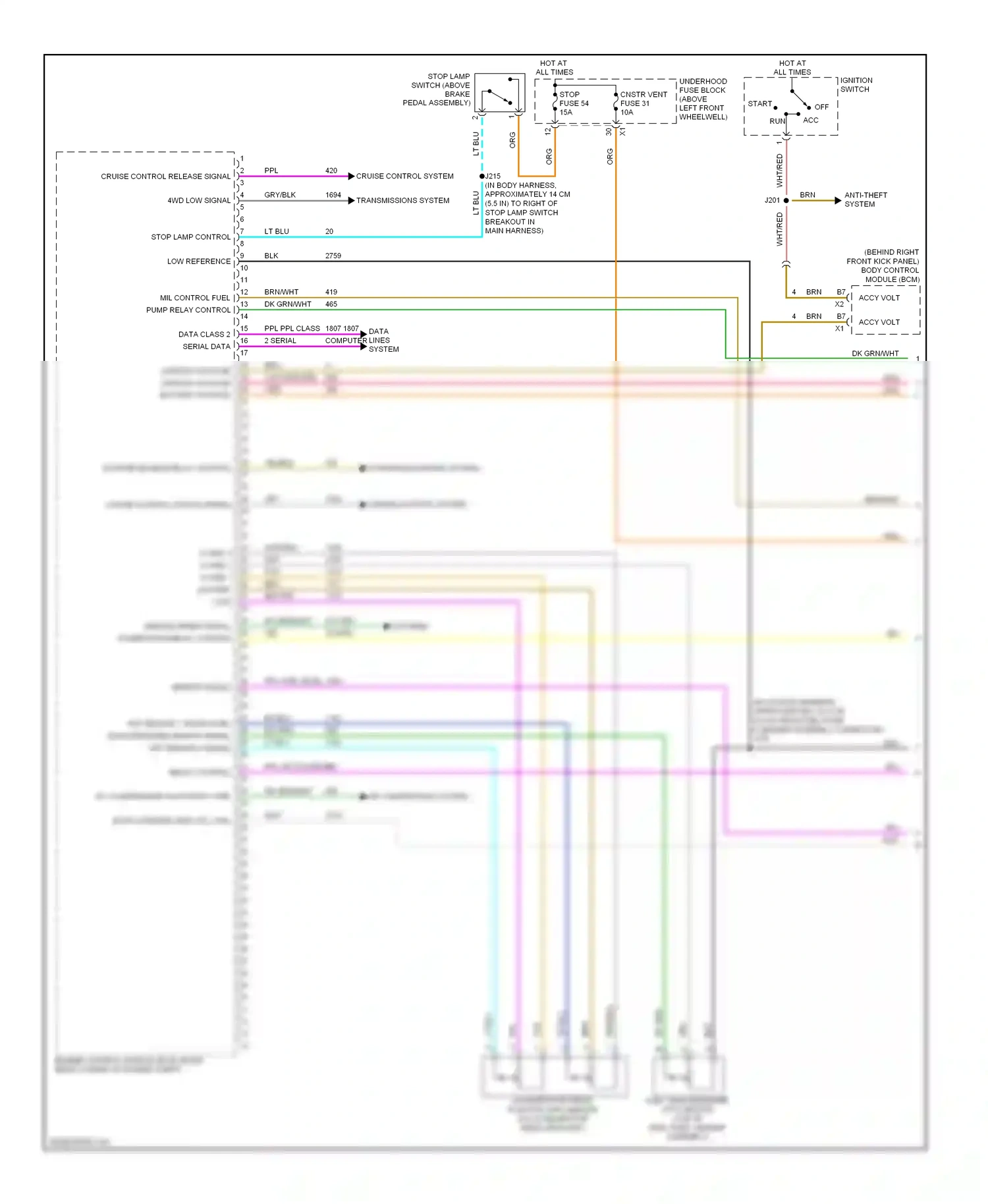 Hummer H3 I (2005-2010) low reference wiring diagram  (2 of 7)