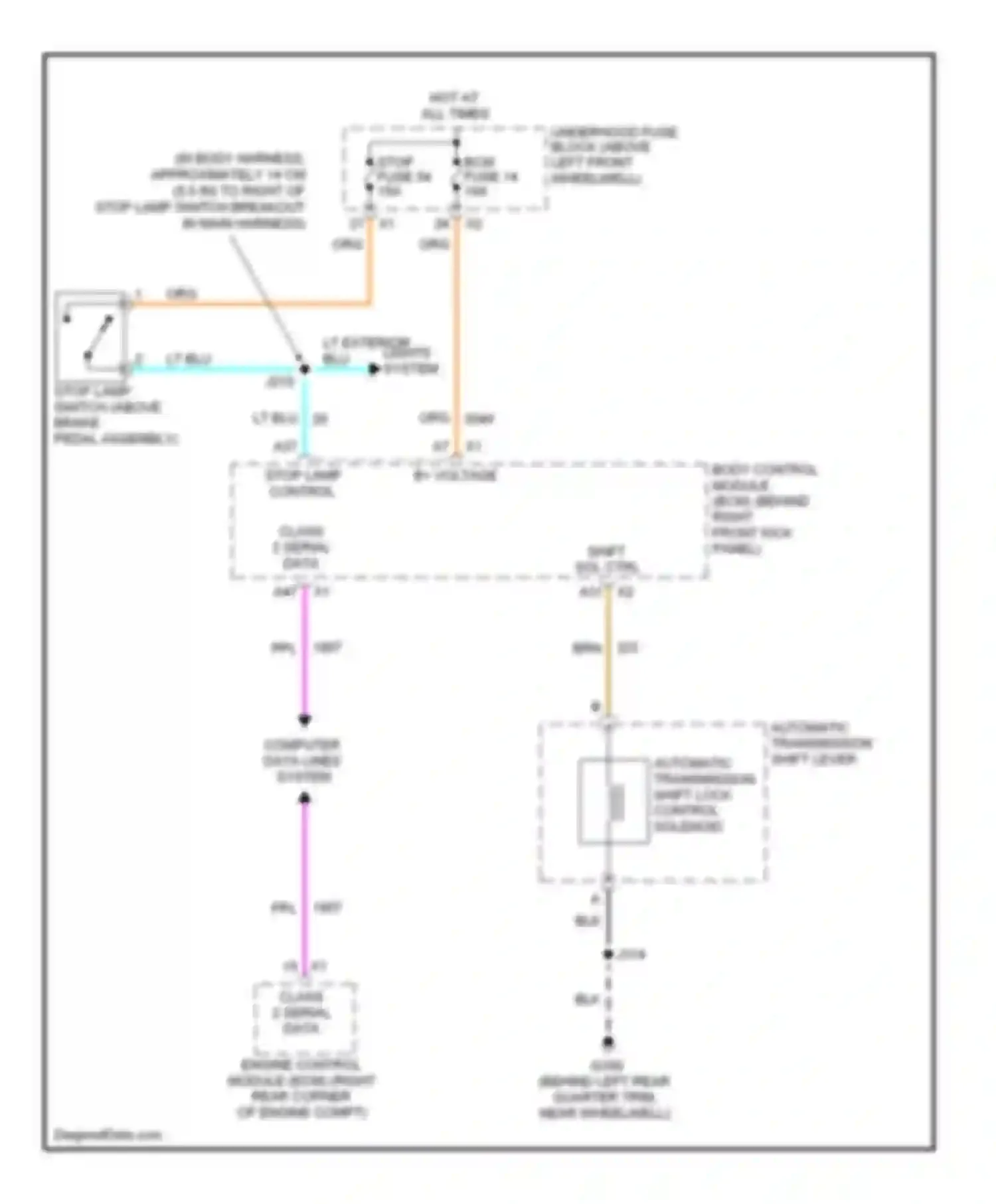 Wiring diagram stop fuse 54 for Hummer H3 I (2005-2010) (4 of 6)