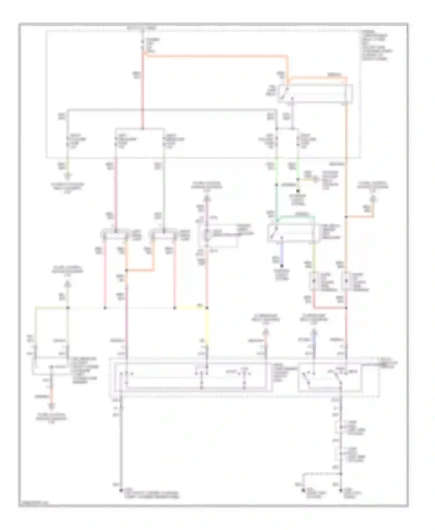 Accent Hyundai I (1994-2000): Headlamps/fog lamps circuit, with drl (1 of 2)