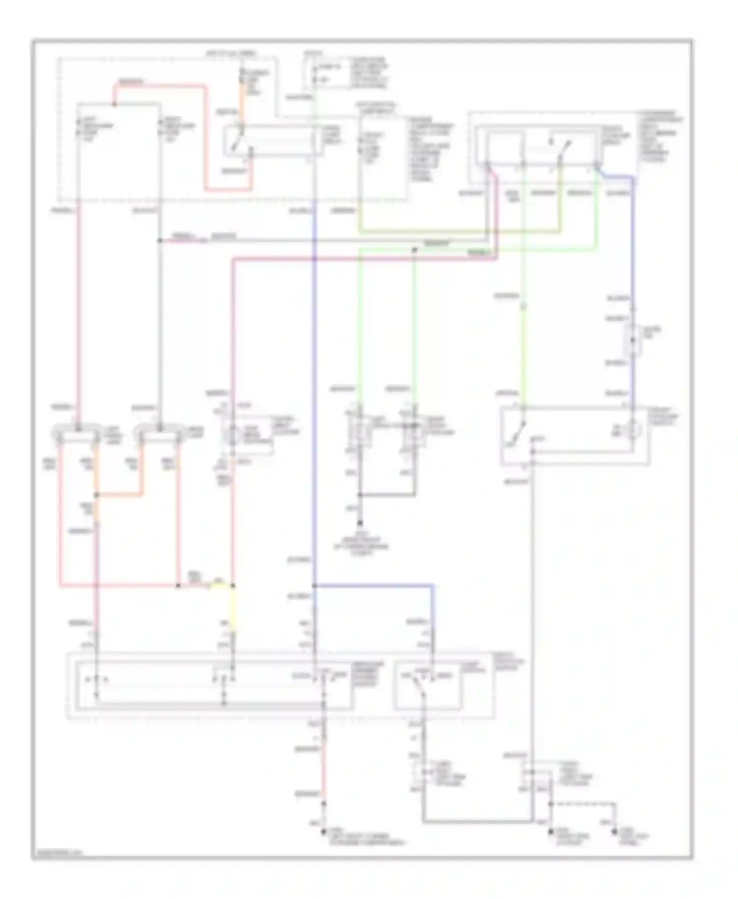 Accent Hyundai I (1994-2000): Headlamps/fog lamps circuit, without drl