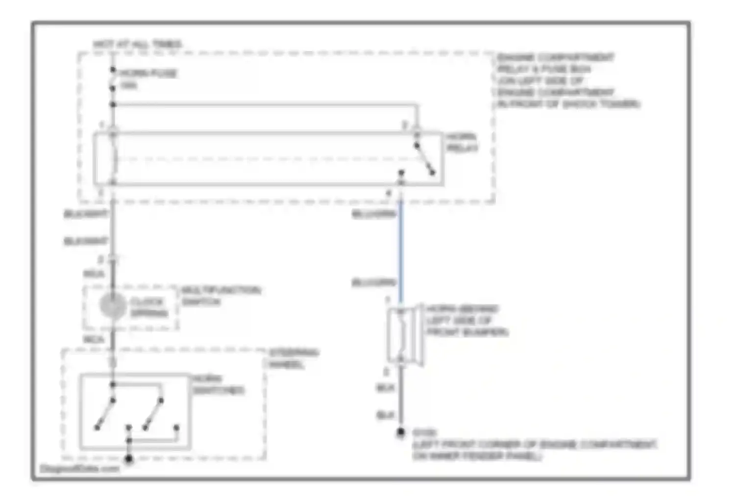 Accent Hyundai I (1994-2000): Horn circuit