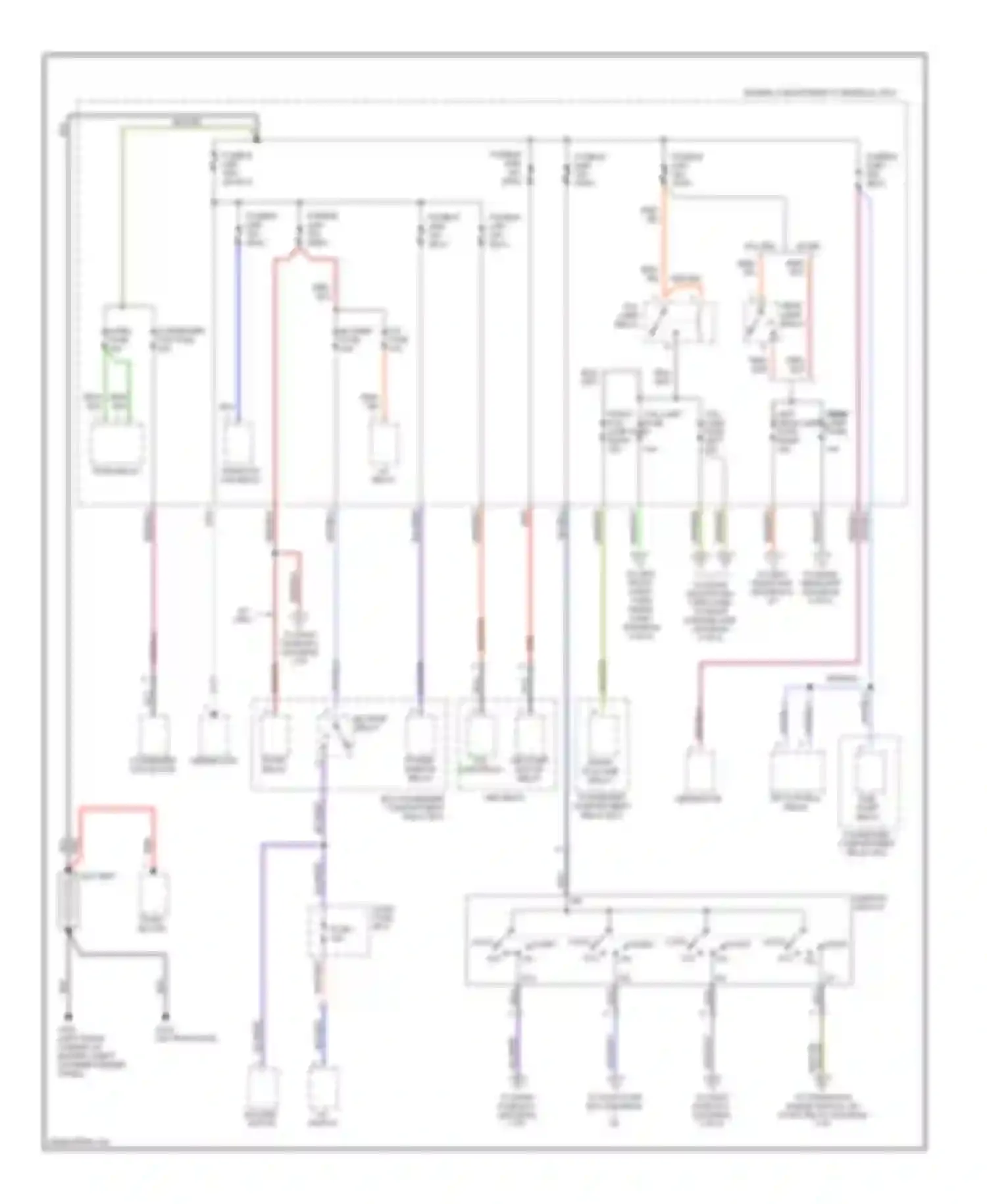 Accent Hyundai I (1994-2000): Power distribution circuit (1 of 4)