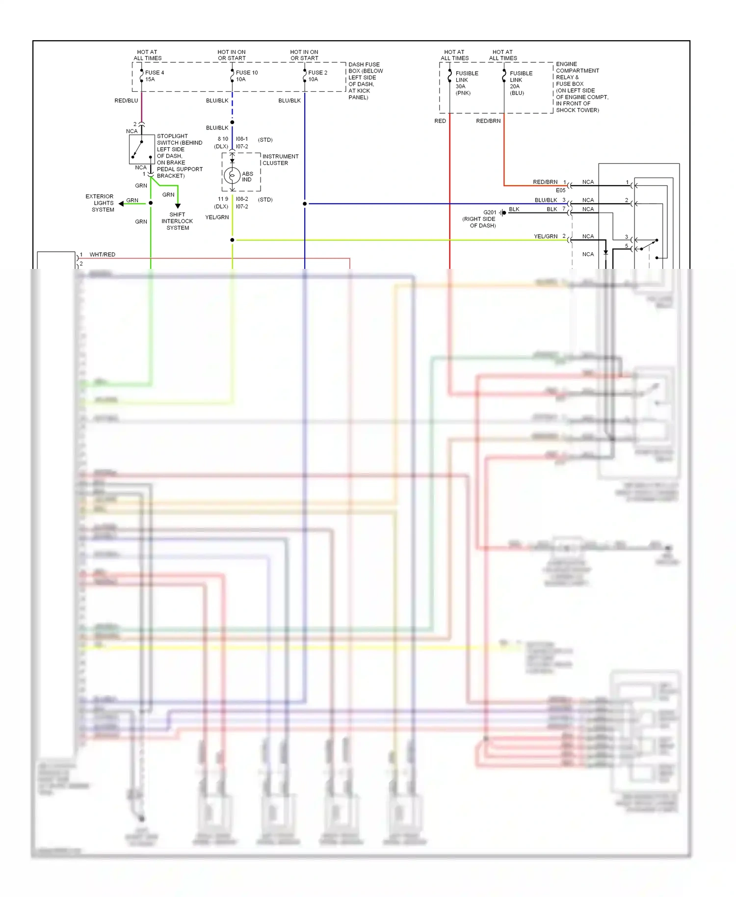Wiring diagram abs ind. for Hyundai Accent I (1994-2000) (1 of 1)