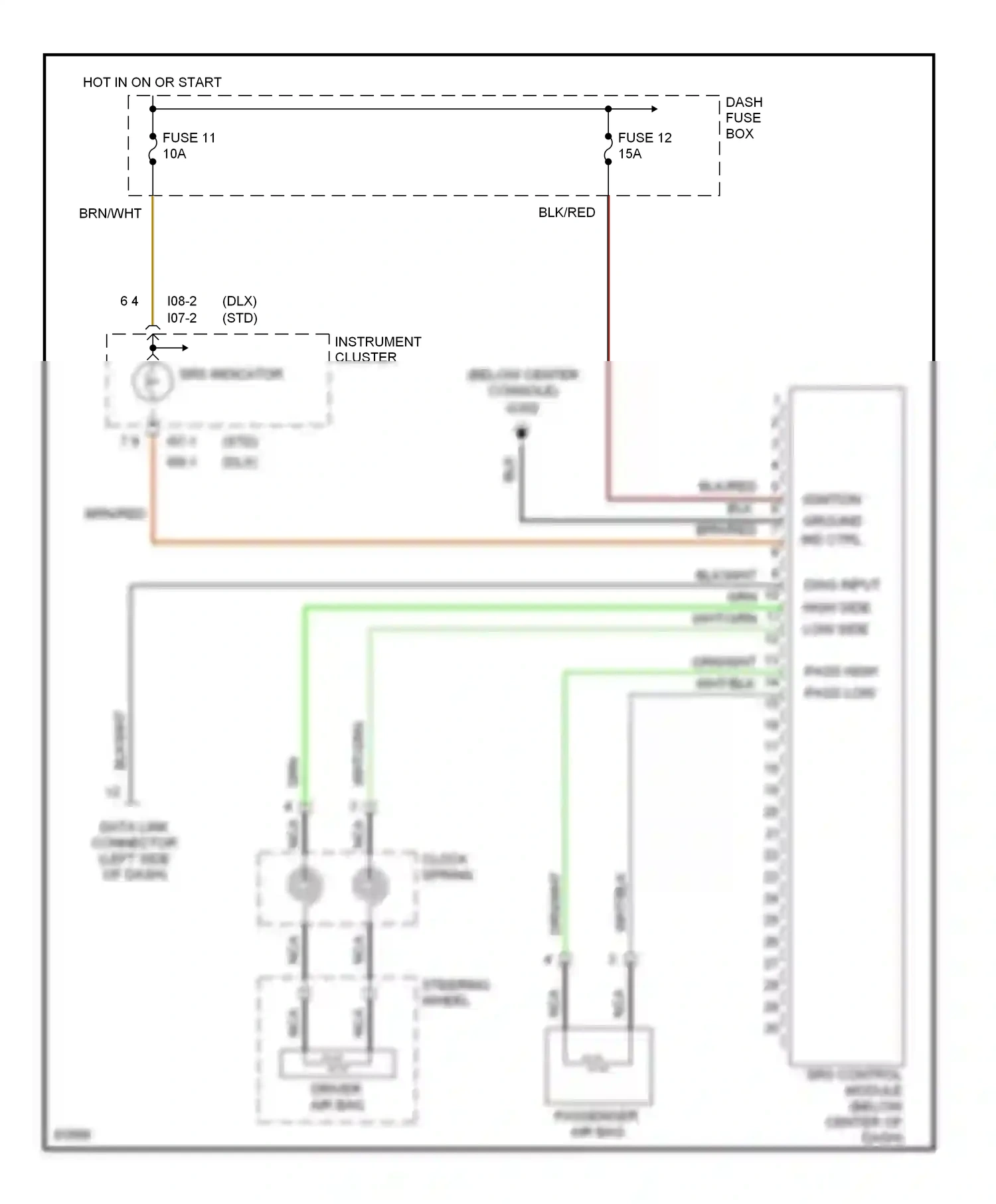 Wiring diagram fuse 12 for Hyundai Accent I (1994-2000) (2 of 2)