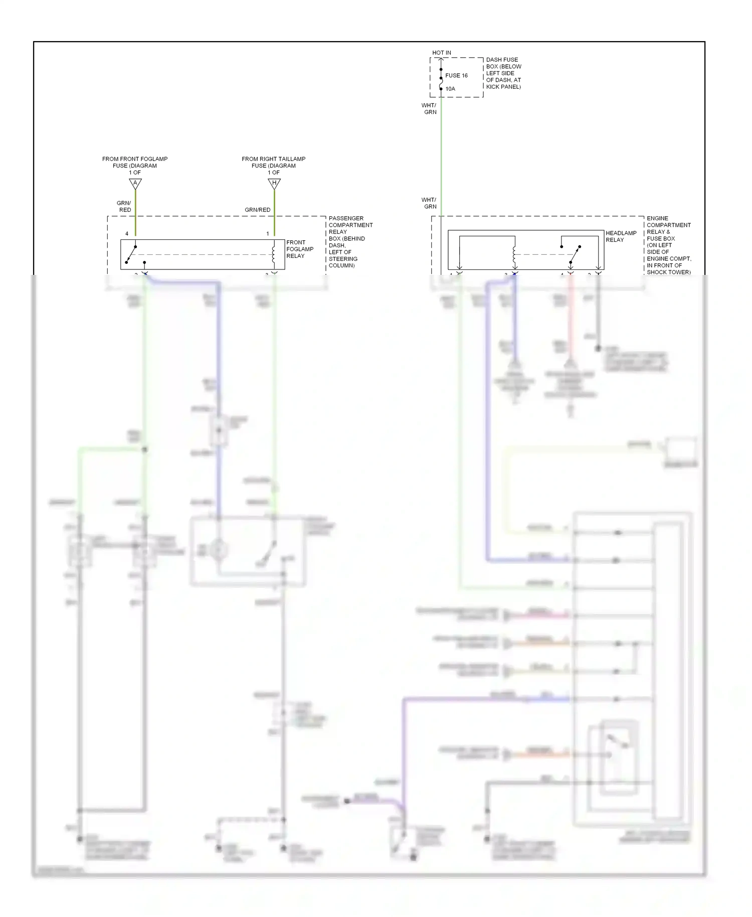 Wiring diagram fuse 16 for Hyundai Accent I (1994-2000) (2 of 6)