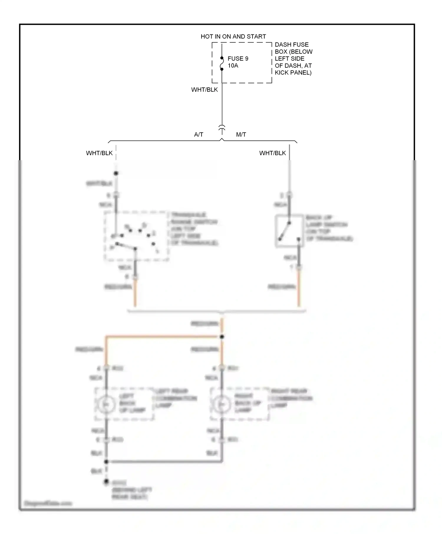 Wiring diagram fuse 9 for Hyundai Accent I (1994-2000) (2 of 4)