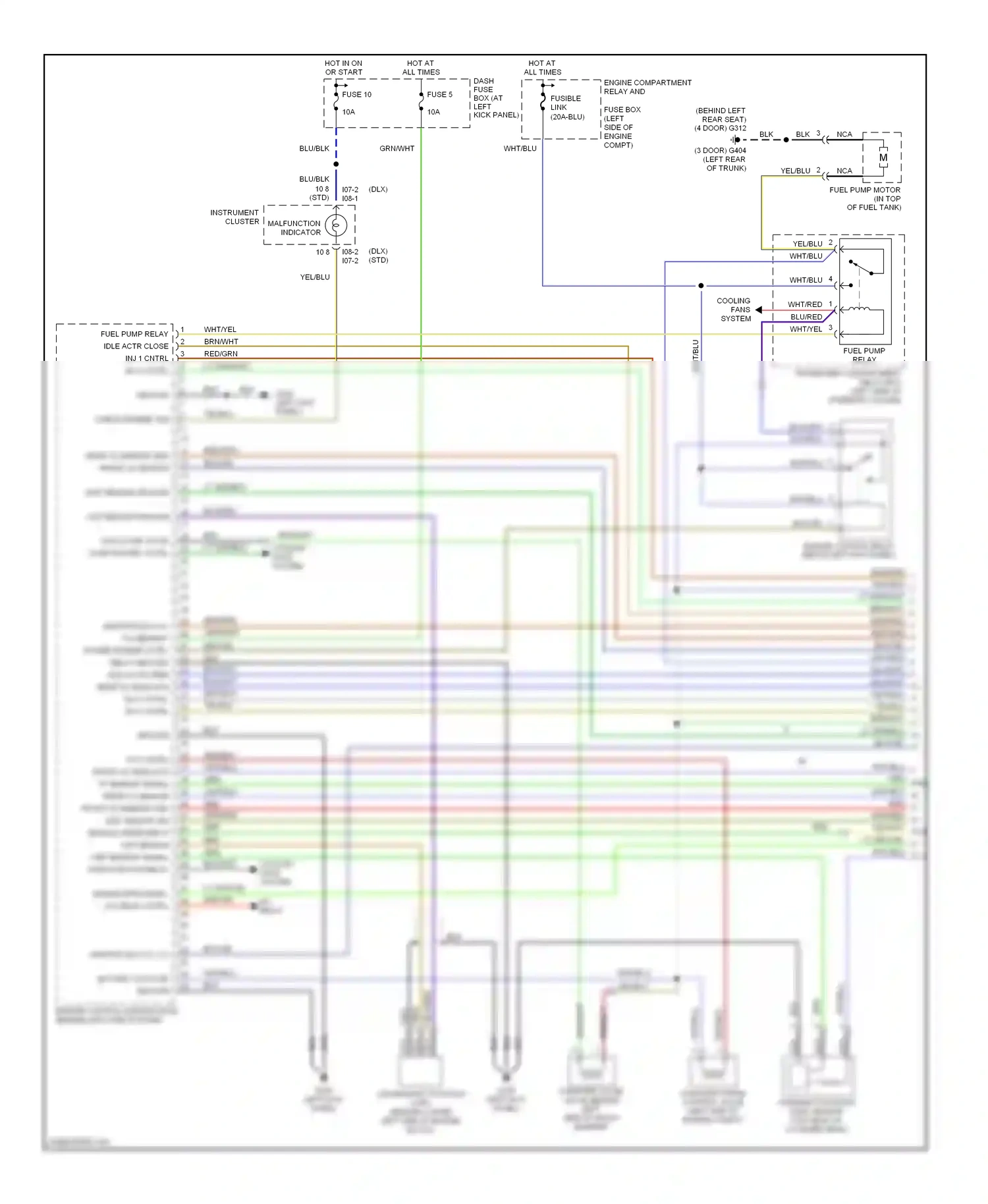 Wiring diagram tp sensor signal for Hyundai Accent I (1994-2000) (1 of 2)