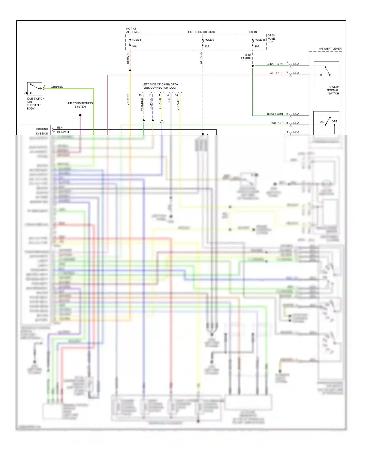 Wiring diagram yel/blu for Hyundai Accent I (1994-2000) (11 of 12)