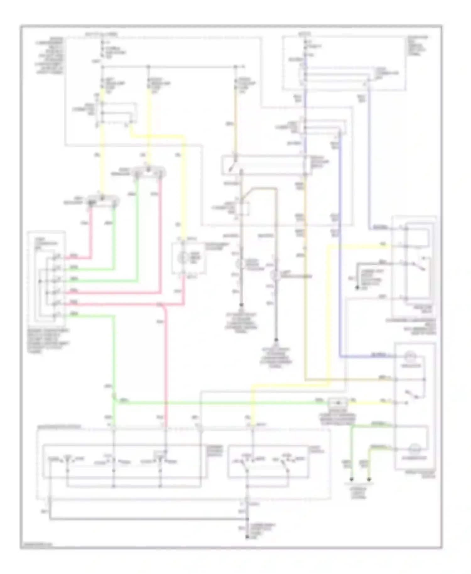 Accent Hyundai II facelift (2002-2005): Headlights circuit, without drl