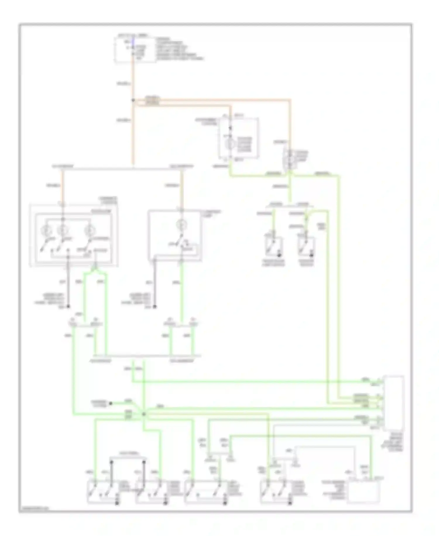 Accent Hyundai II facelift (2002-2005): Courtesy lamps circuit